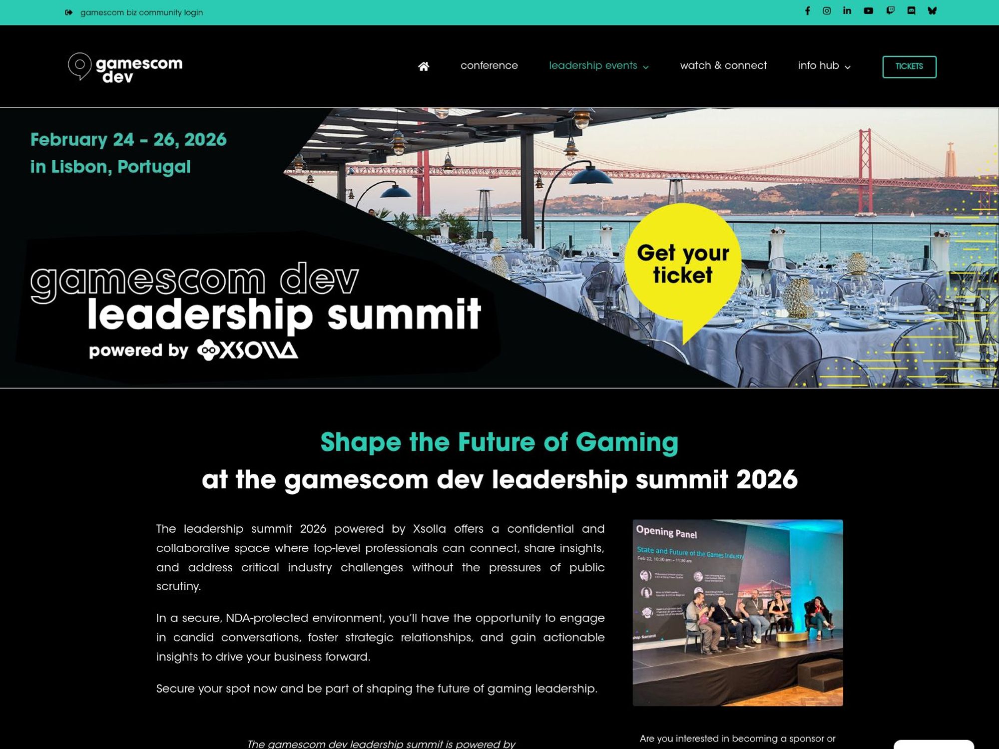 gamescon dev leadership summit website