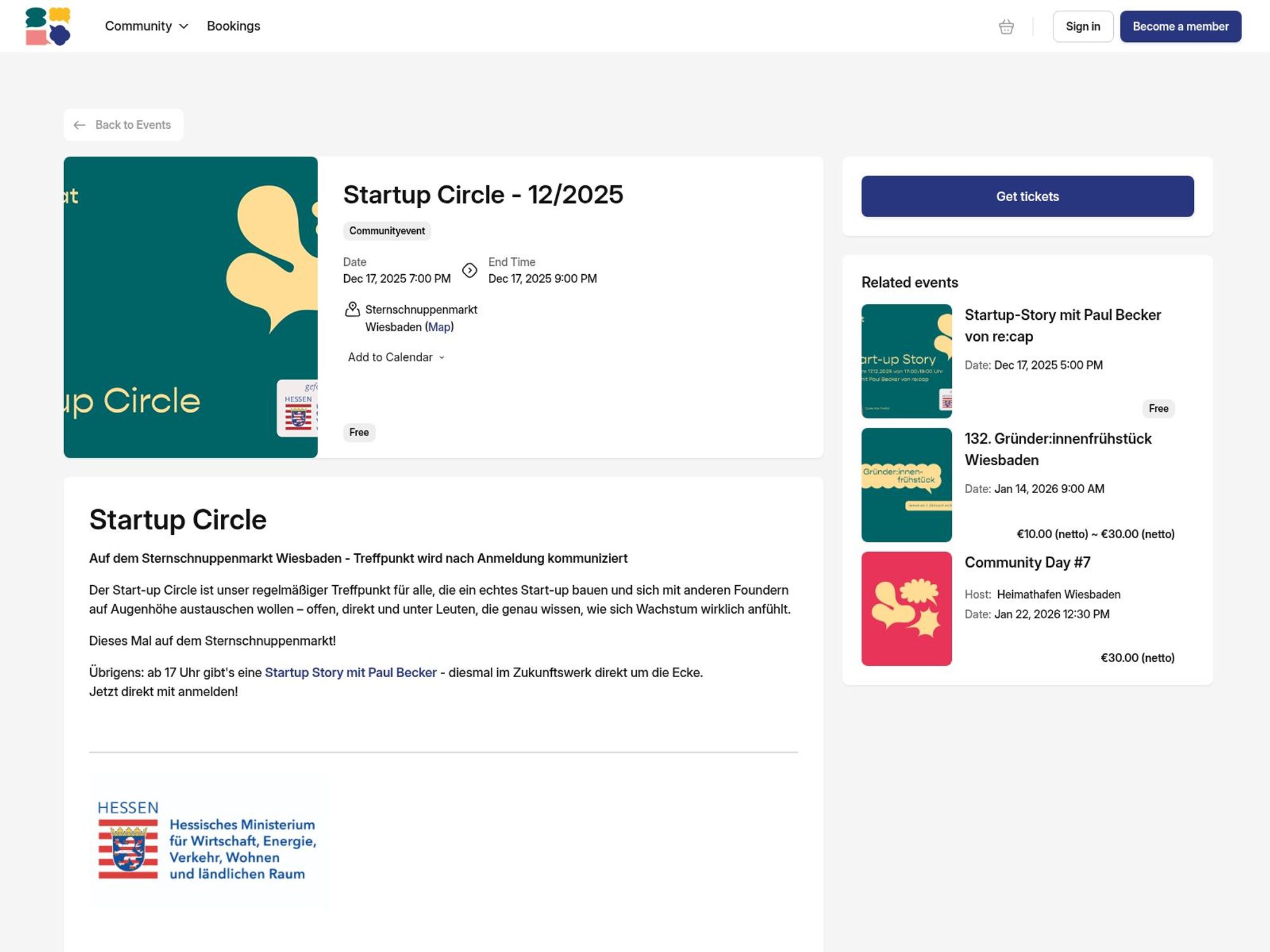 Heimathafen Startup Circle - 12/2025 screenshot