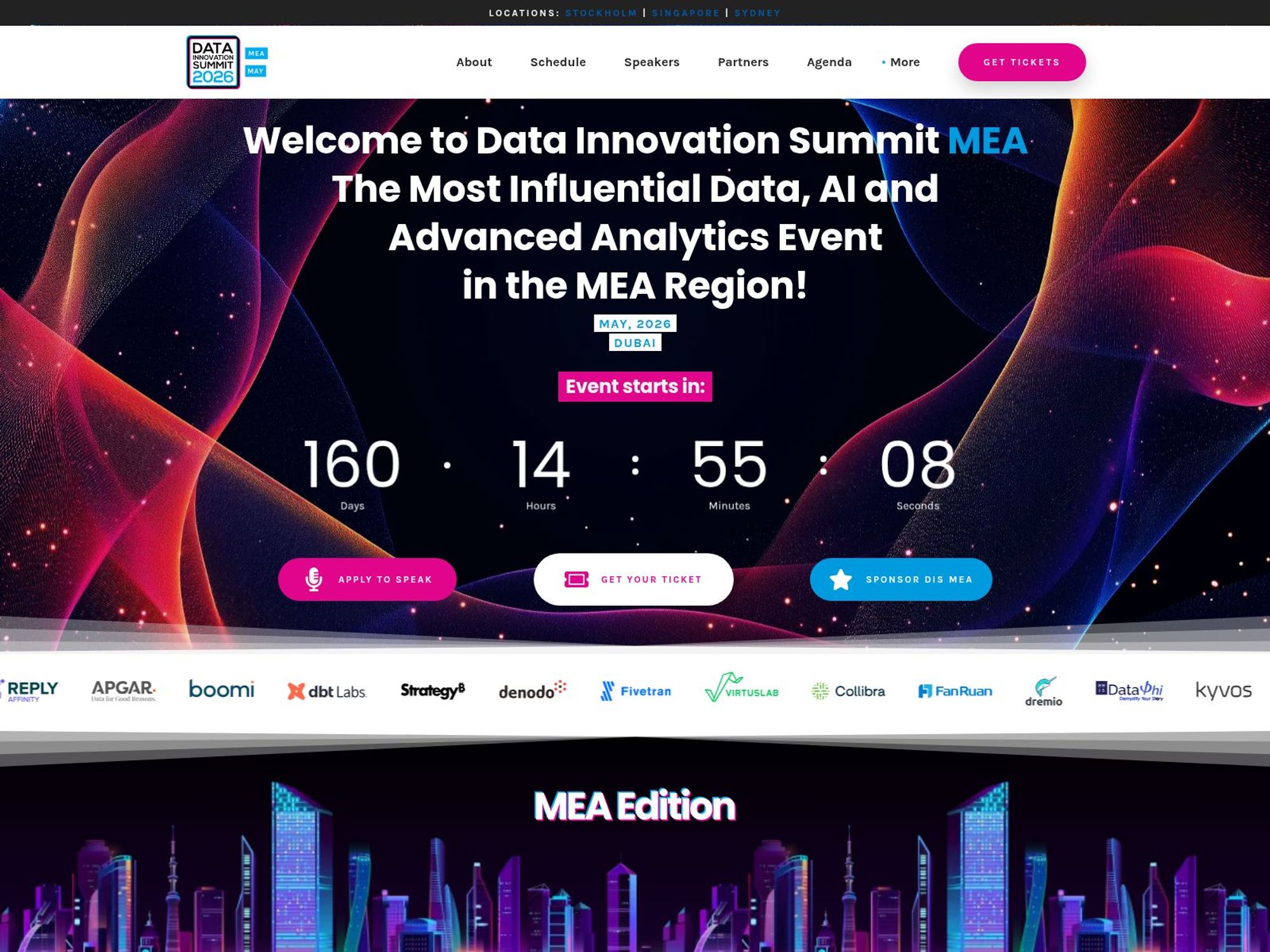 Data Innovation Summit MEA 2026 website