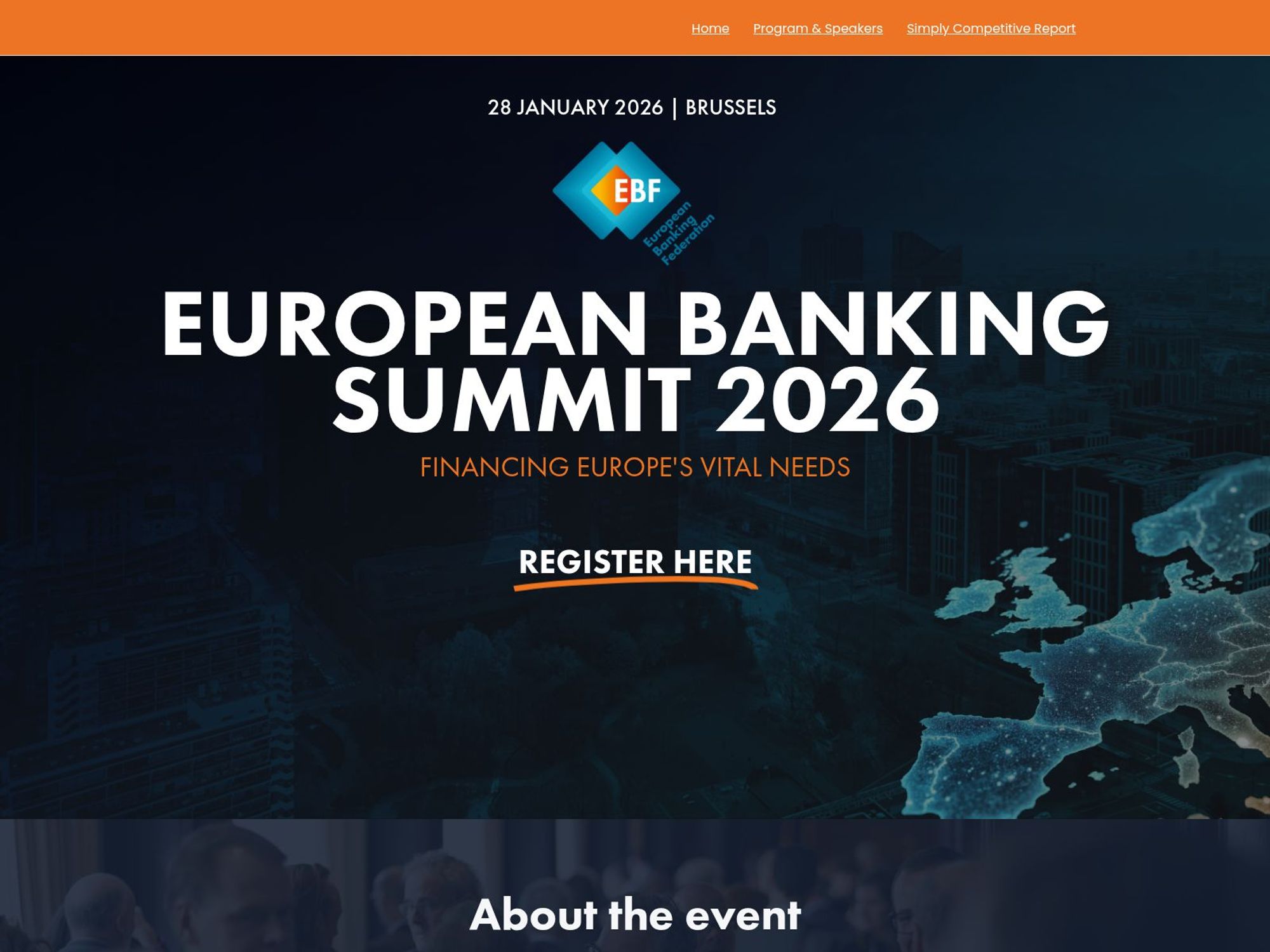 European Banking Summit 2026 screenshot