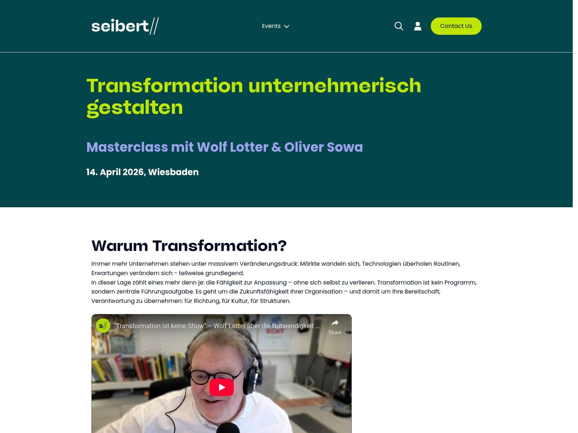 Transformation unternehmerisch gestalten website