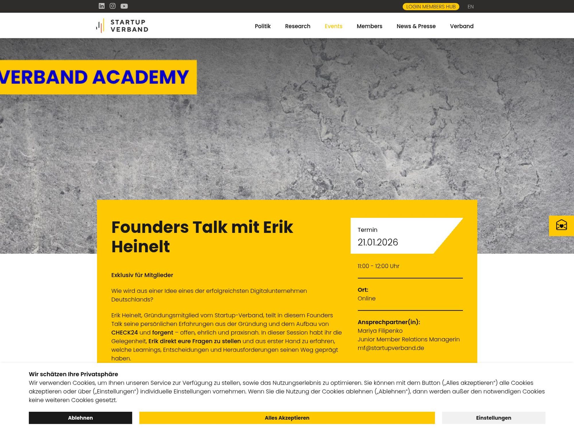 Founders Talk mit Erik Heinelt screenshot