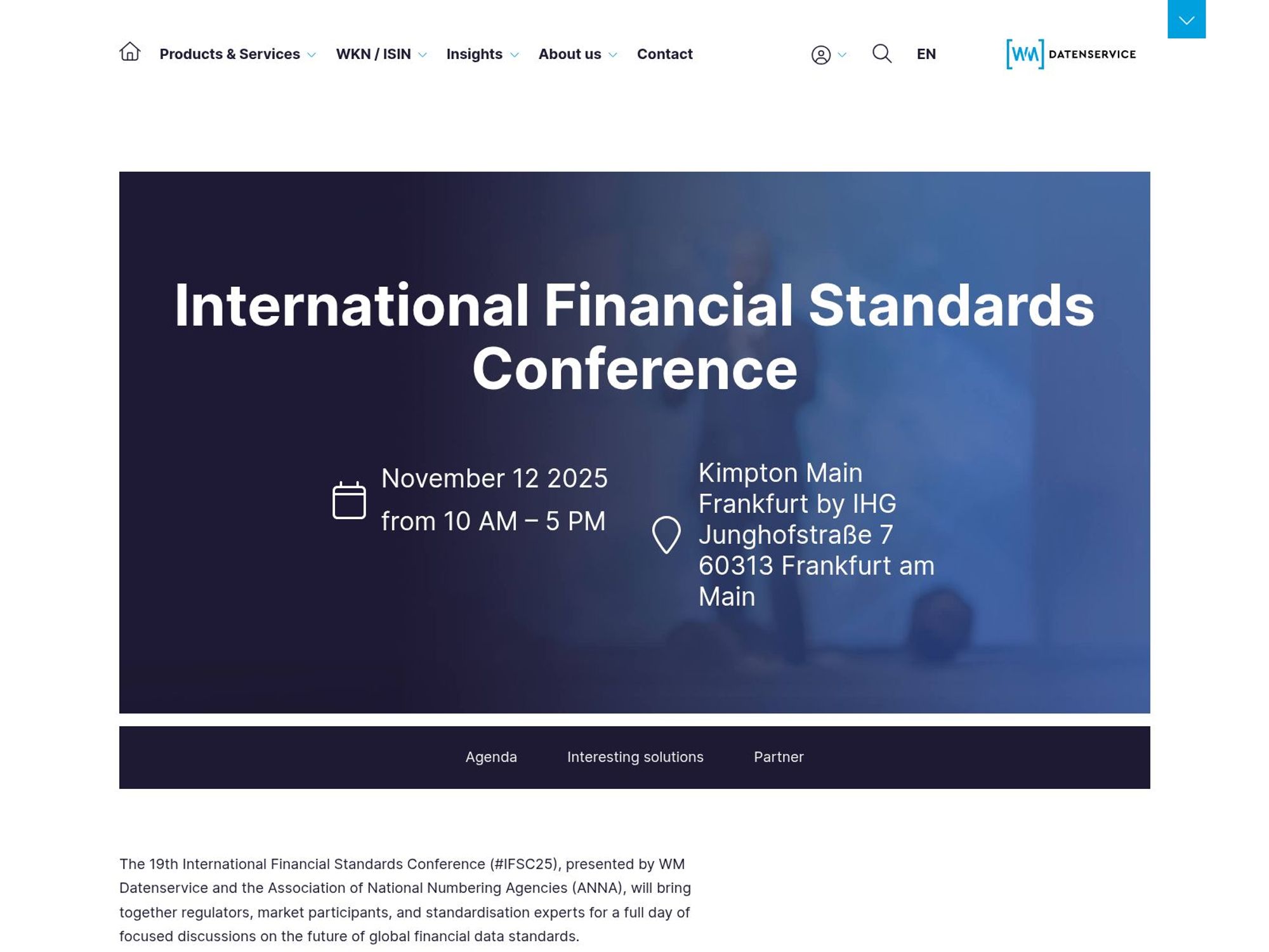 International Financial Standards Conference 2026 website