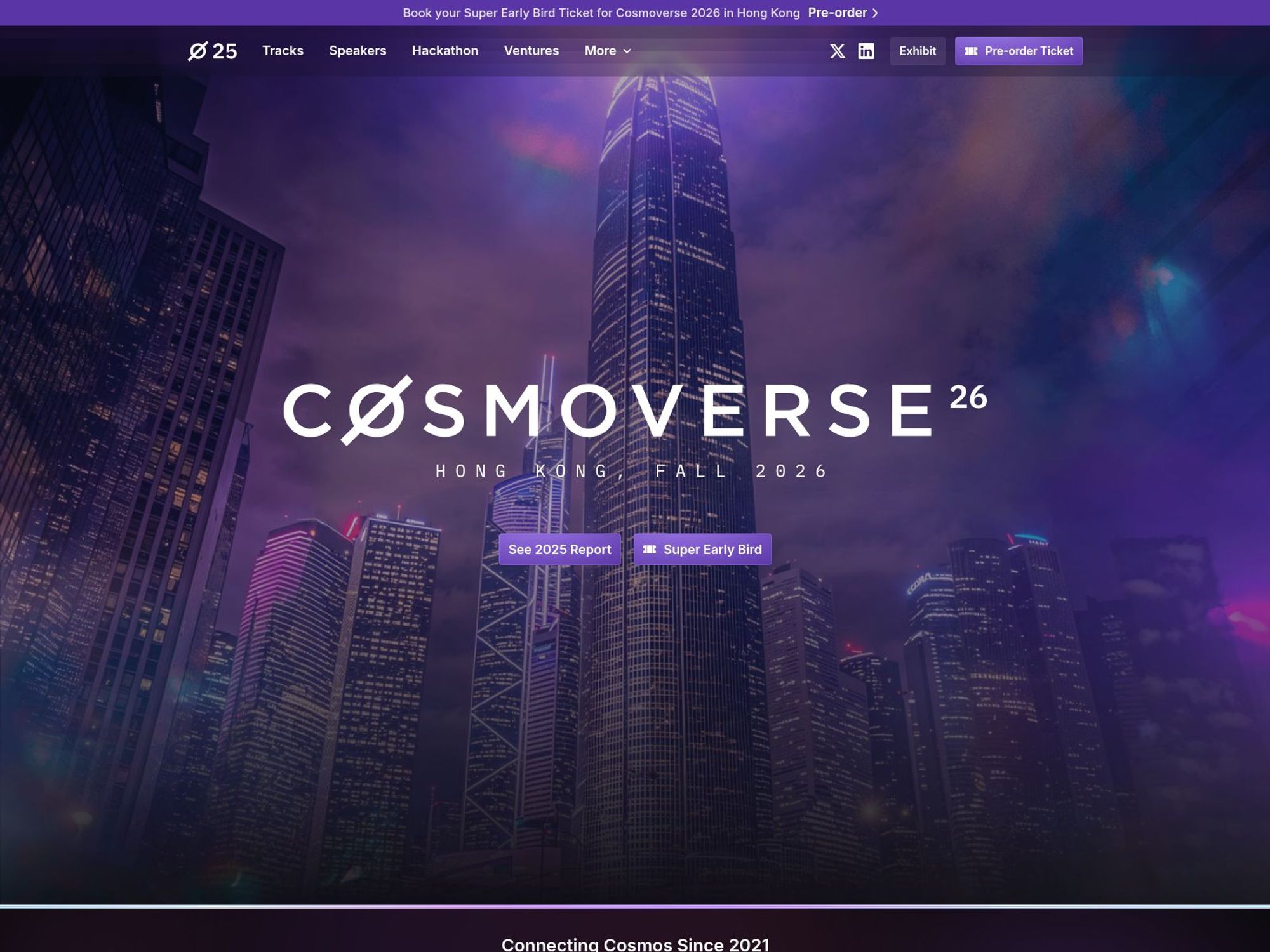Cosmoverse 2026 website