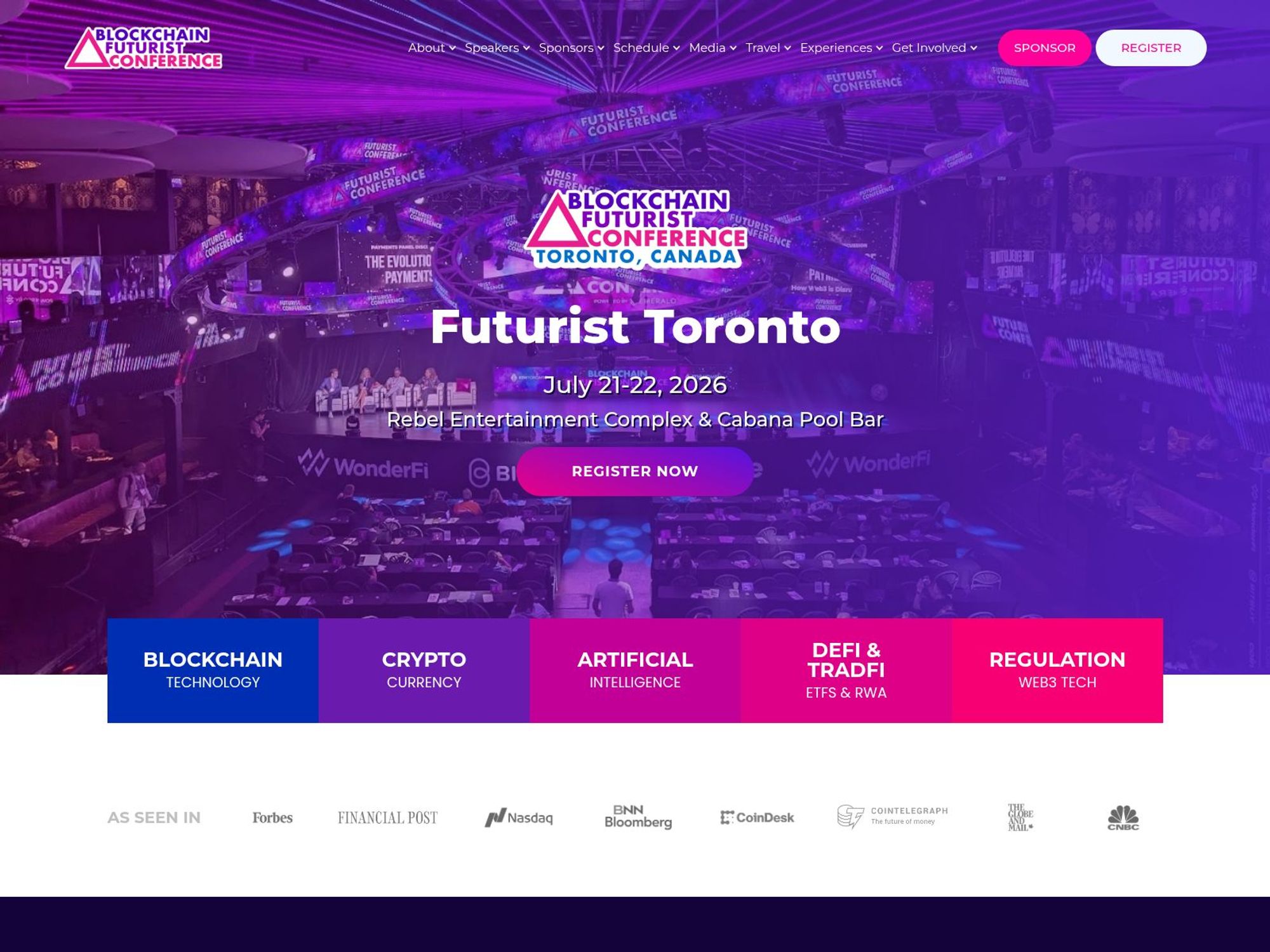 Blockchain Futurist Conference 2026 Toronto screenshot