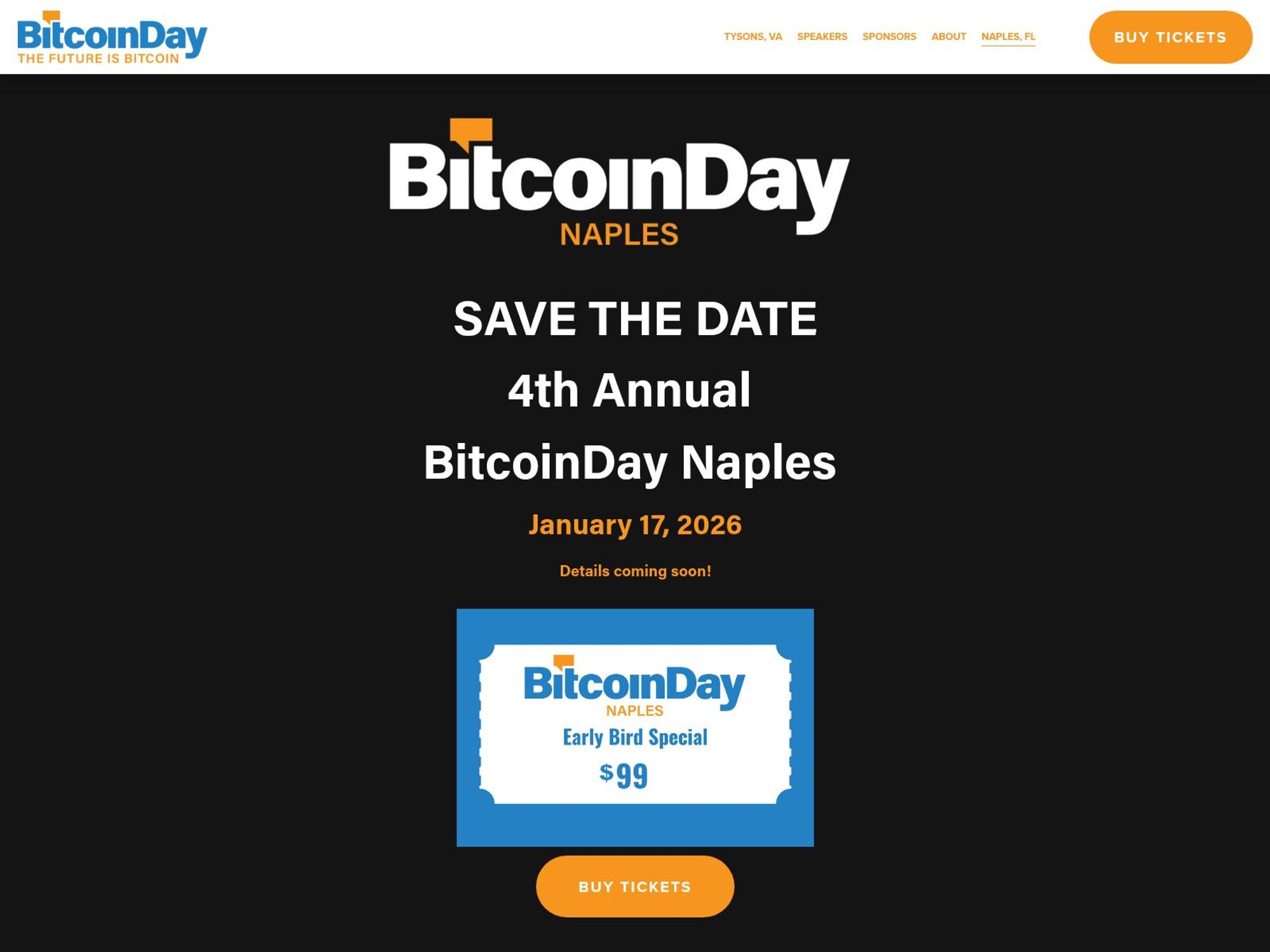BitcoinDay Naples website