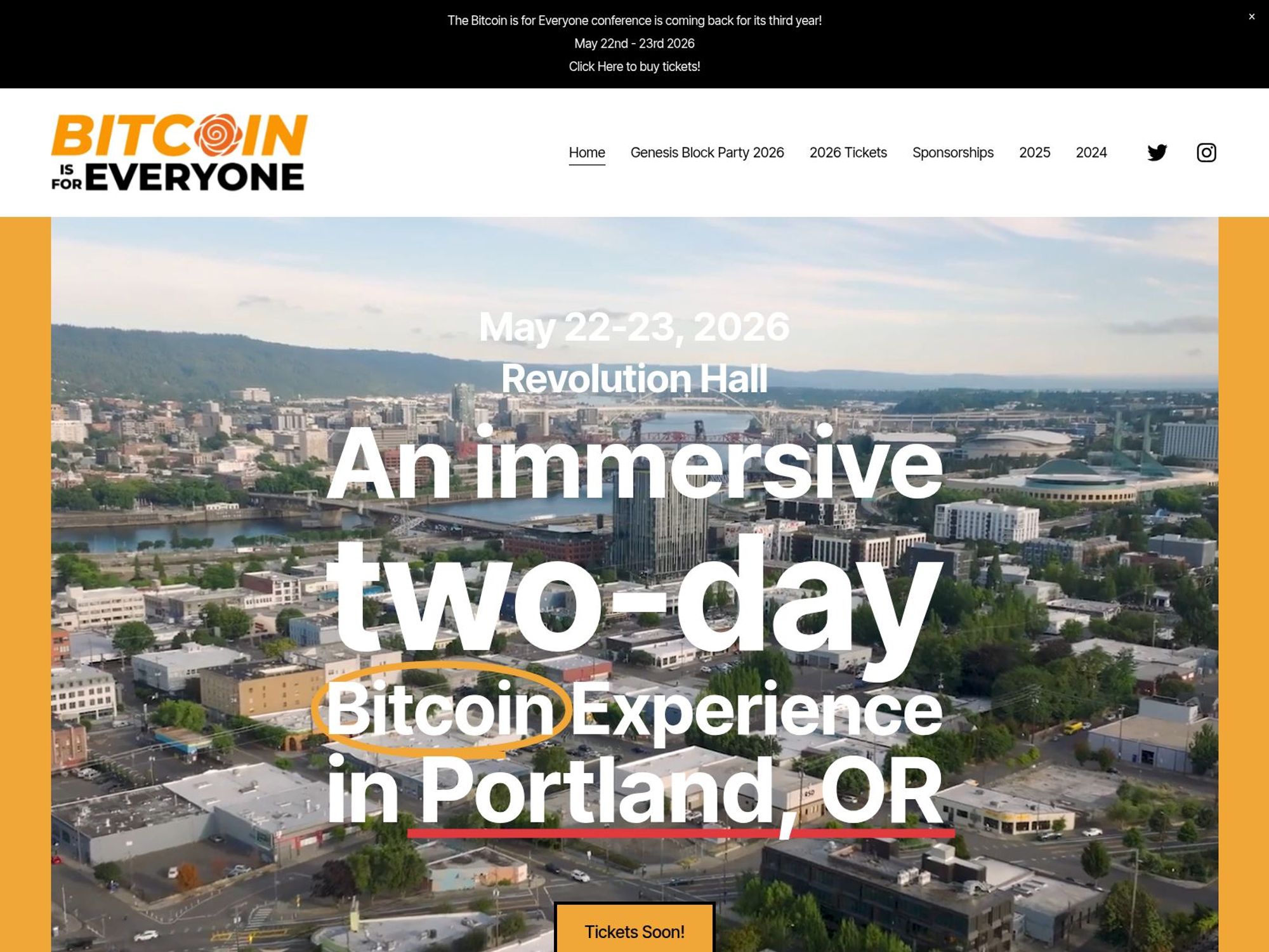 Bitcoin is for Everyone 2026 website