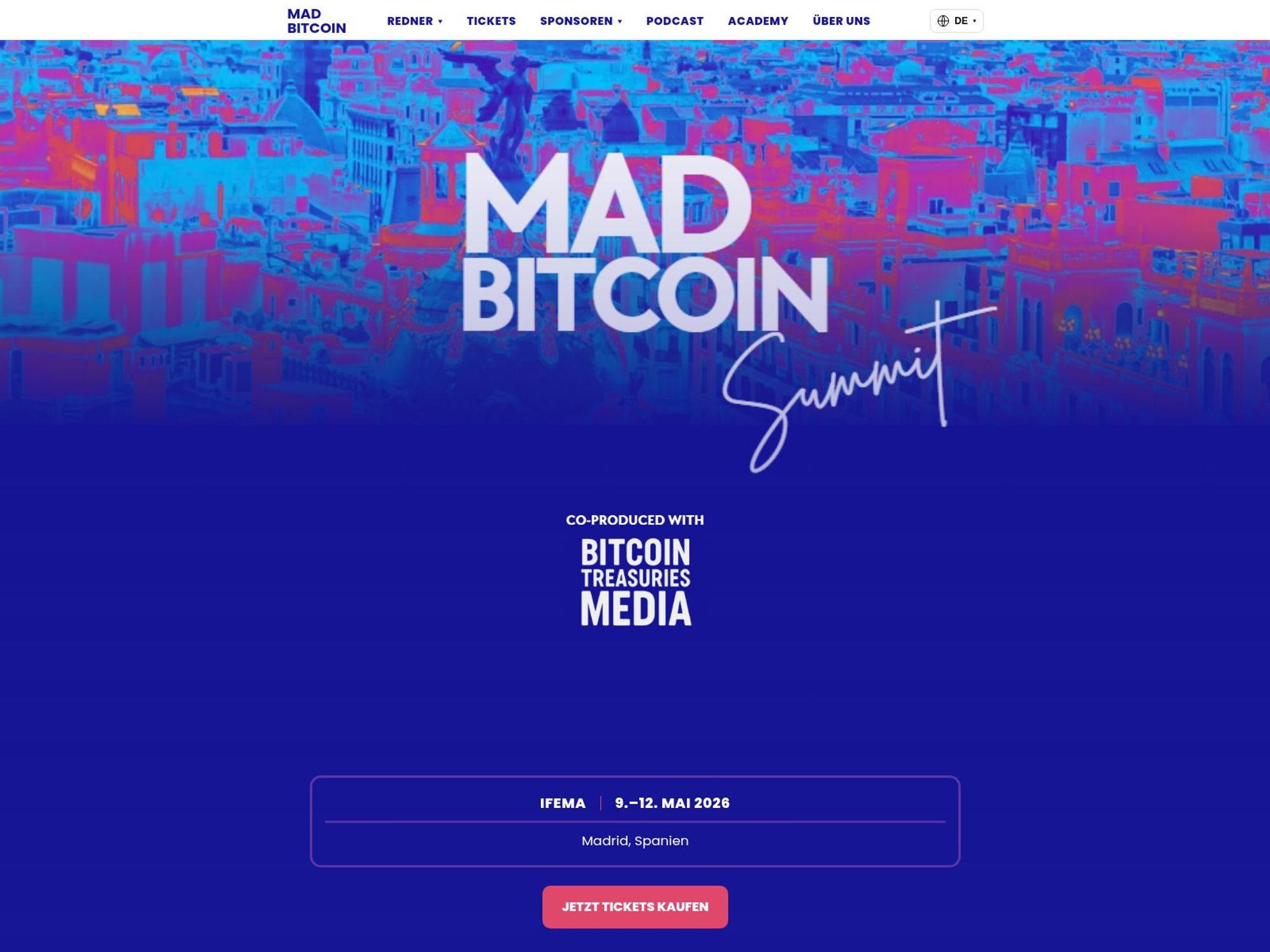 Madbitcoin Summit 2026 screenshot