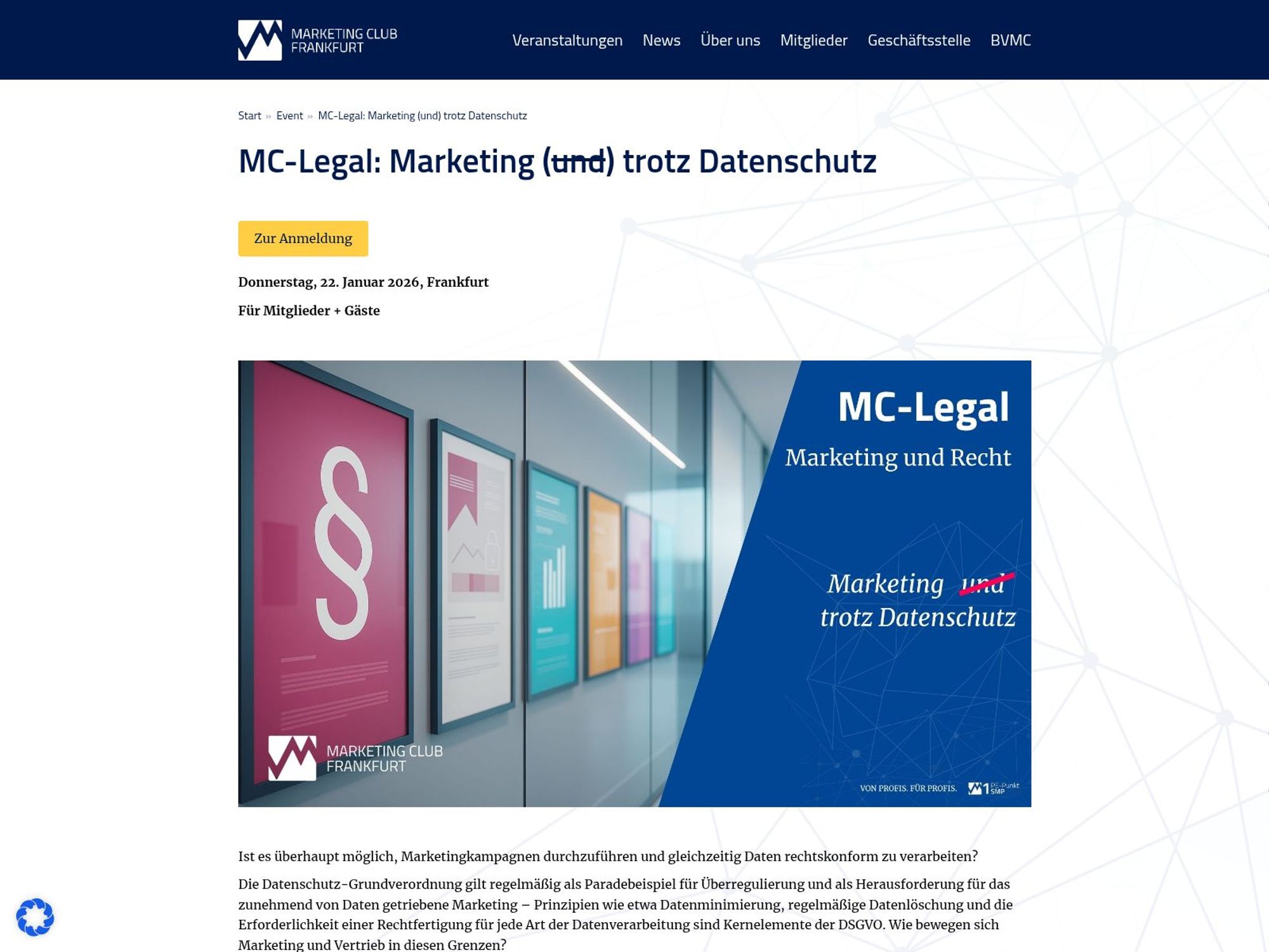 MC-Legal: Marketing (und) trotz Datenschutz website
