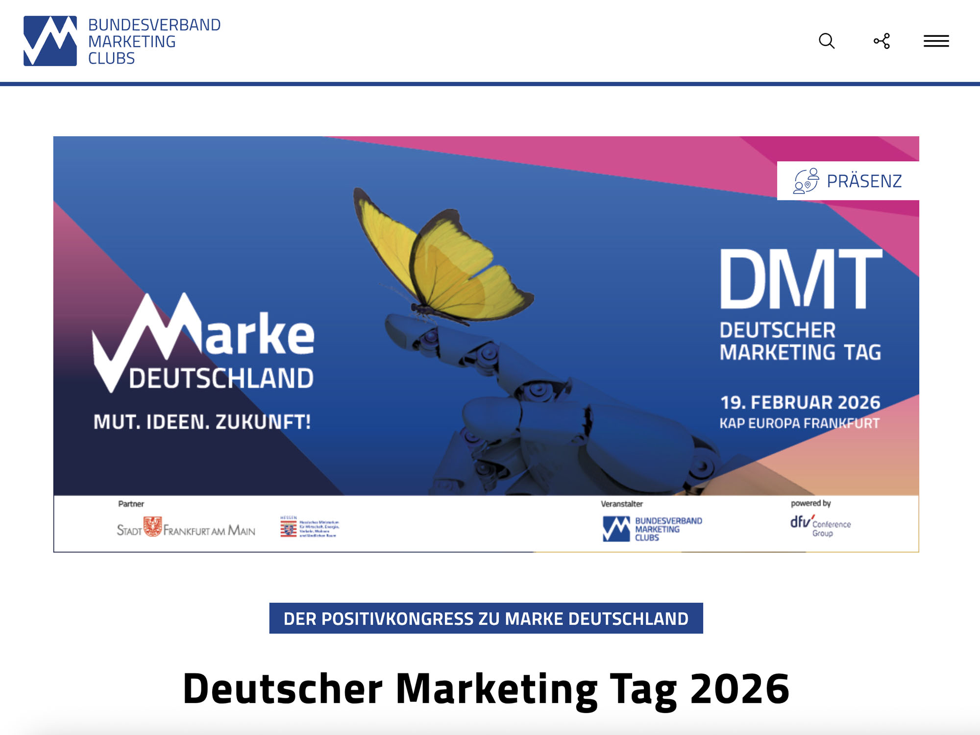 Deutscher Marketing Tag 2026 website