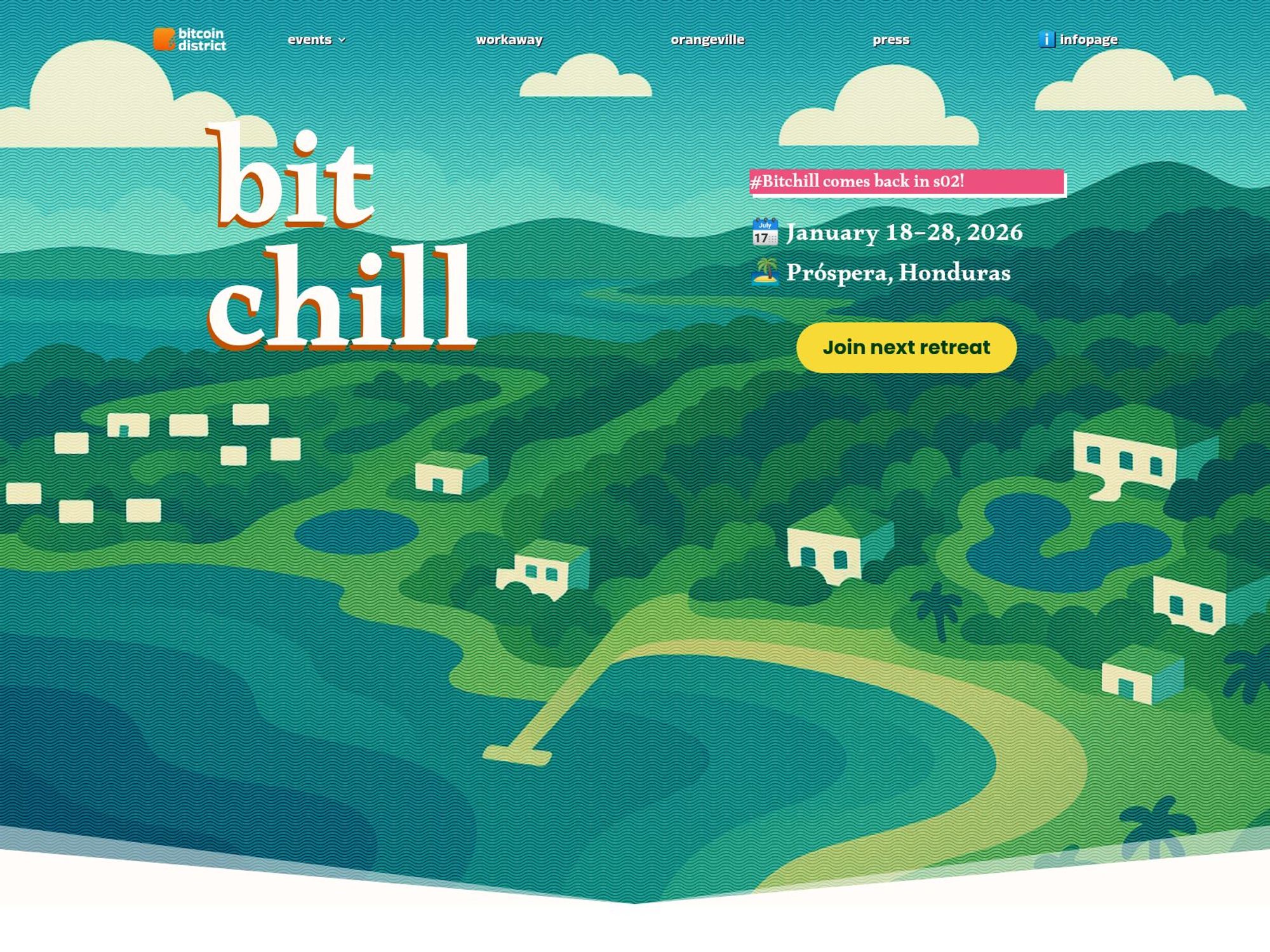 Bitchill Island Retreat website