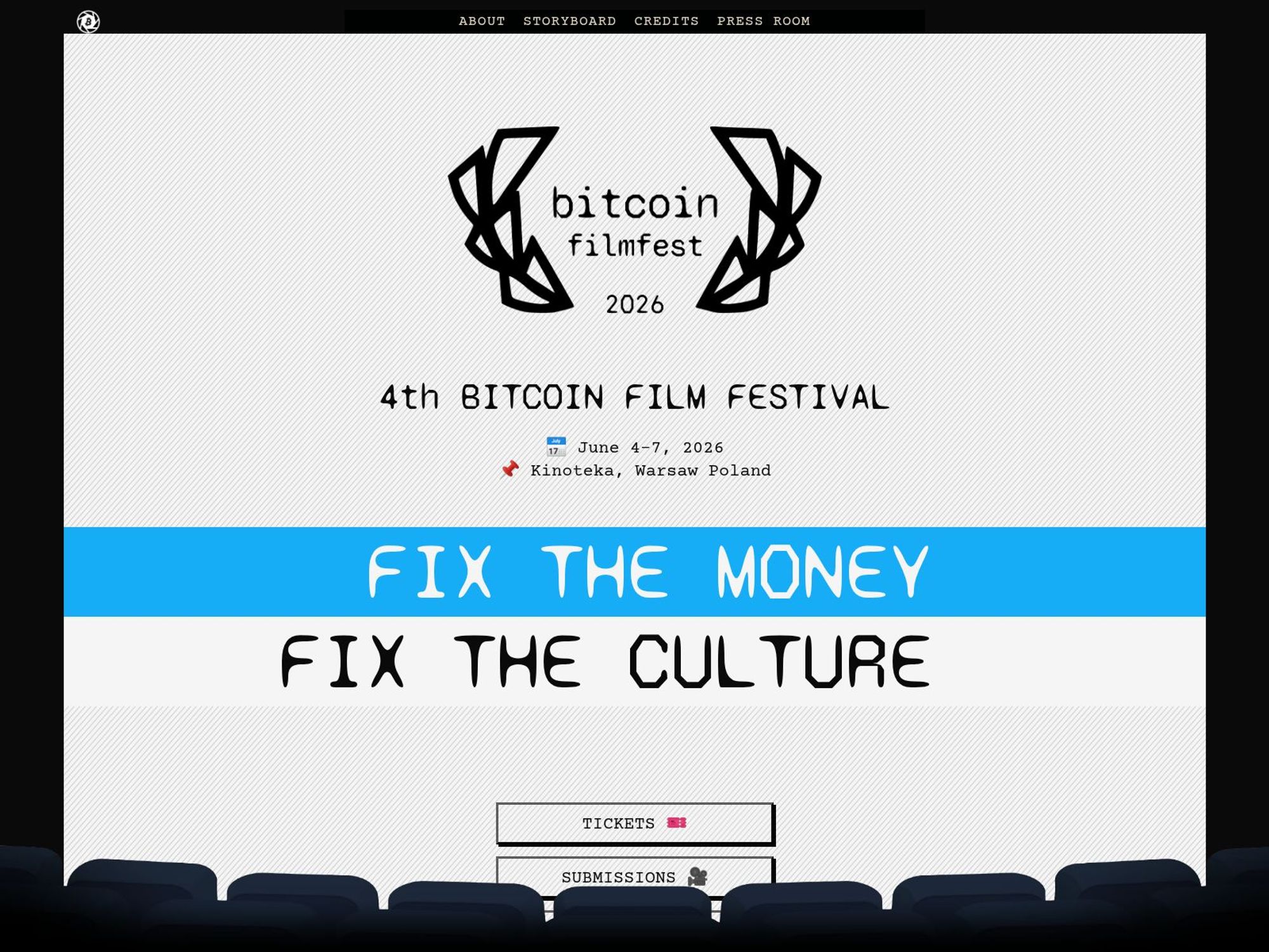 Bitcoin Filmfest 2026 website