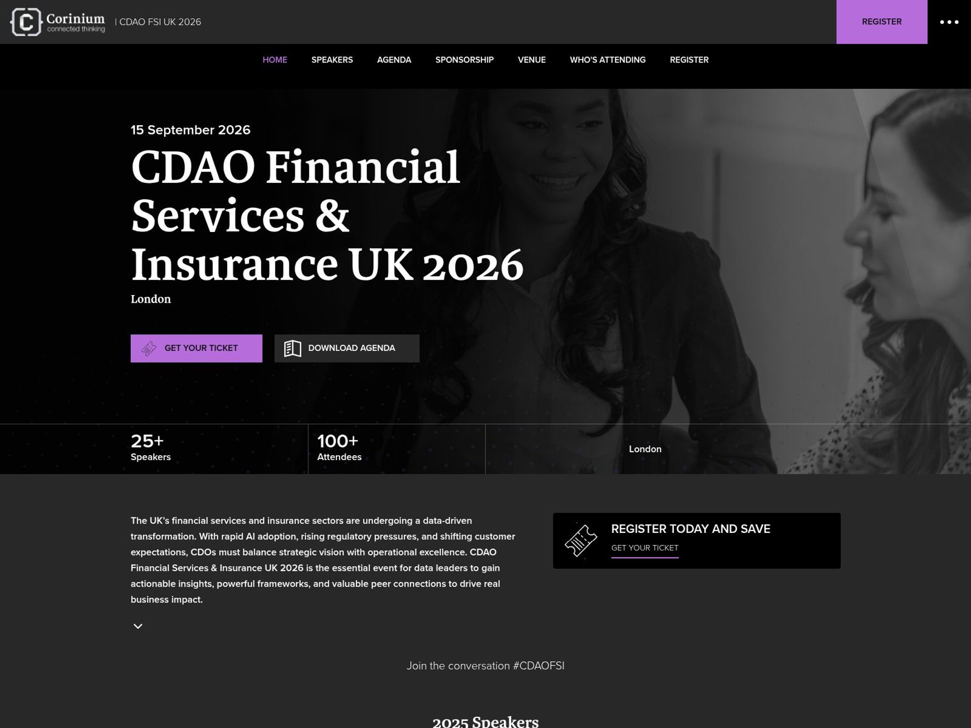 CDAO Financial Services & Insurance UK 2026 website