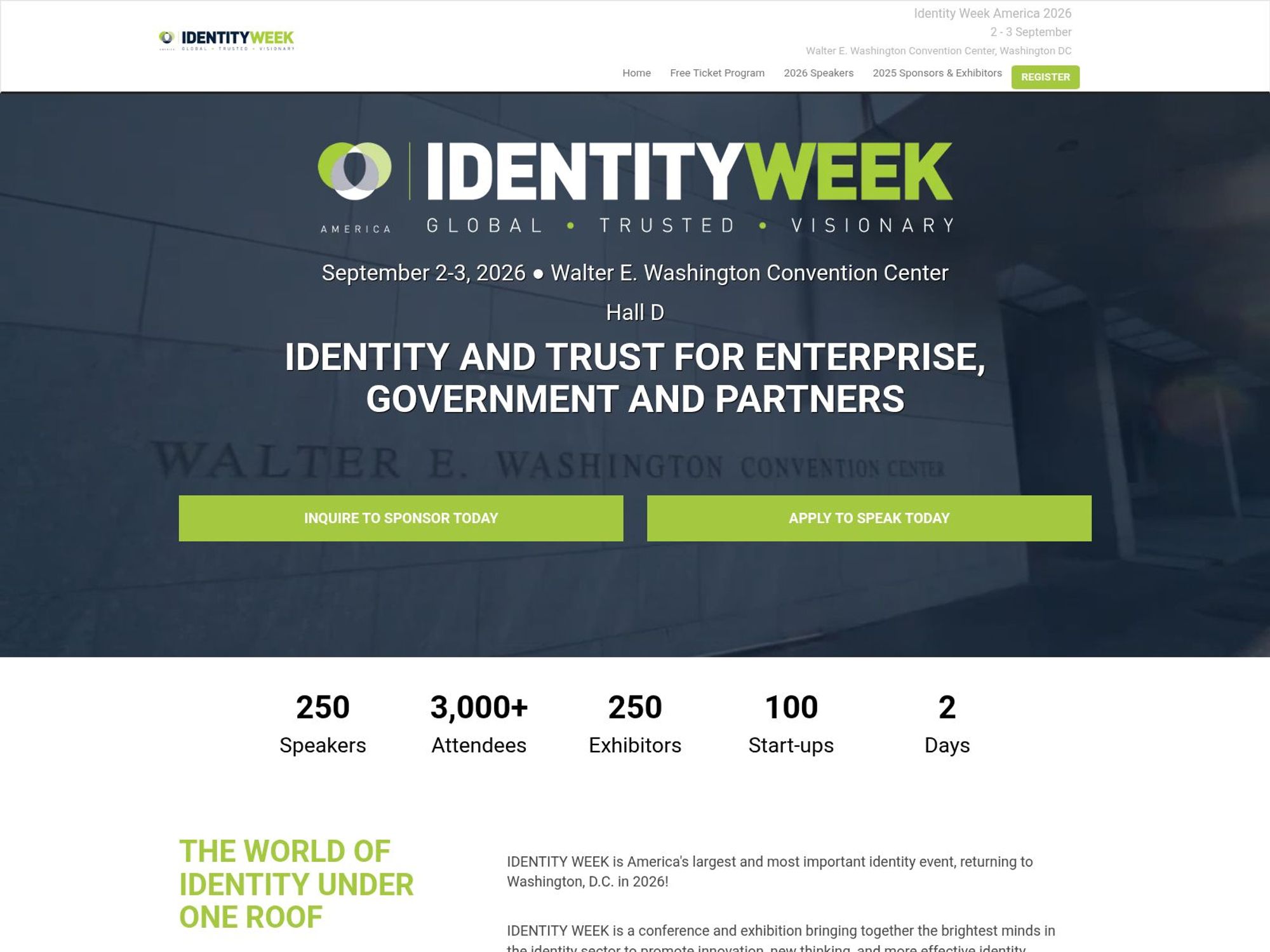 Identity Week America website