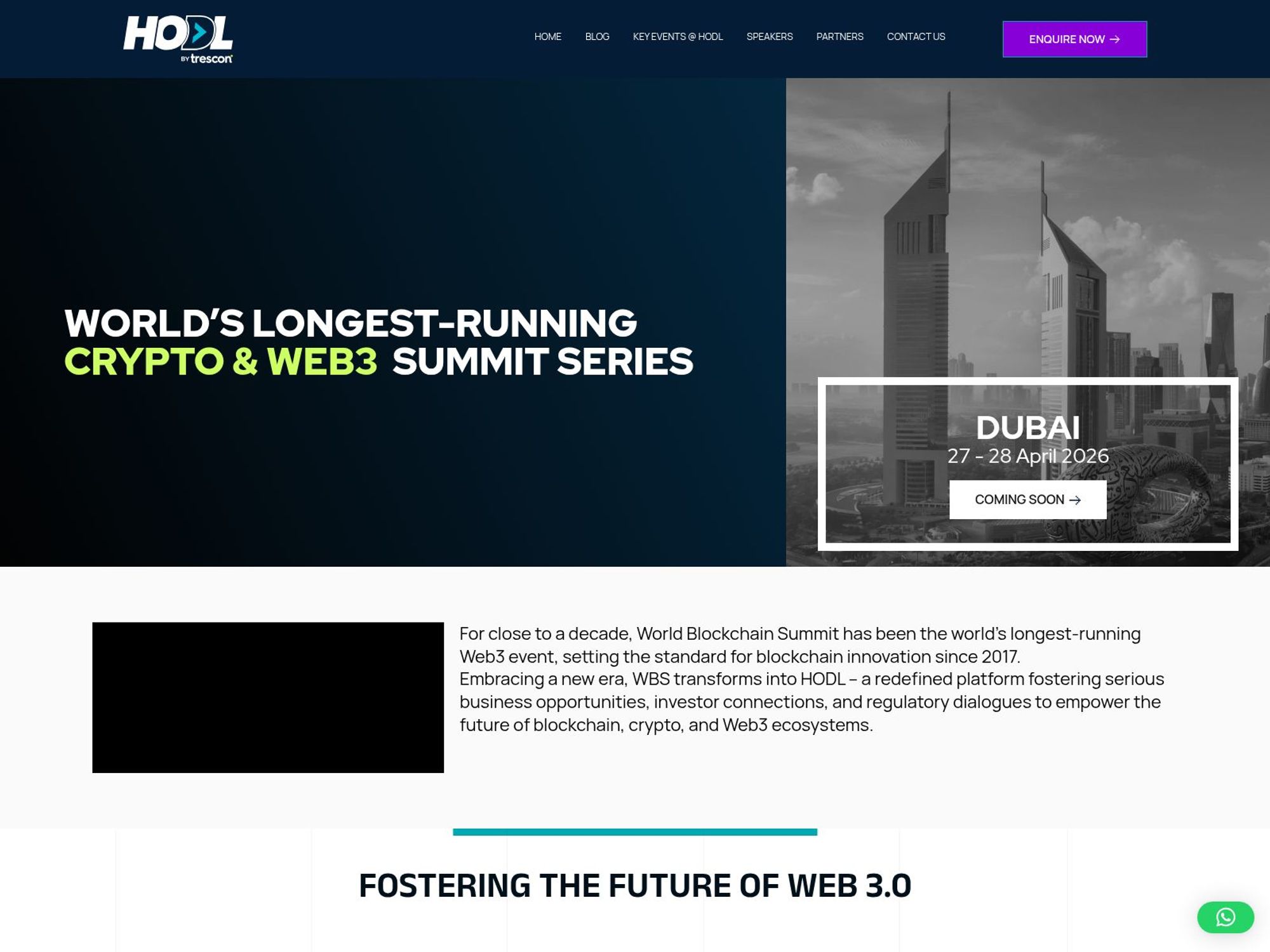 World Blockchain Summit website