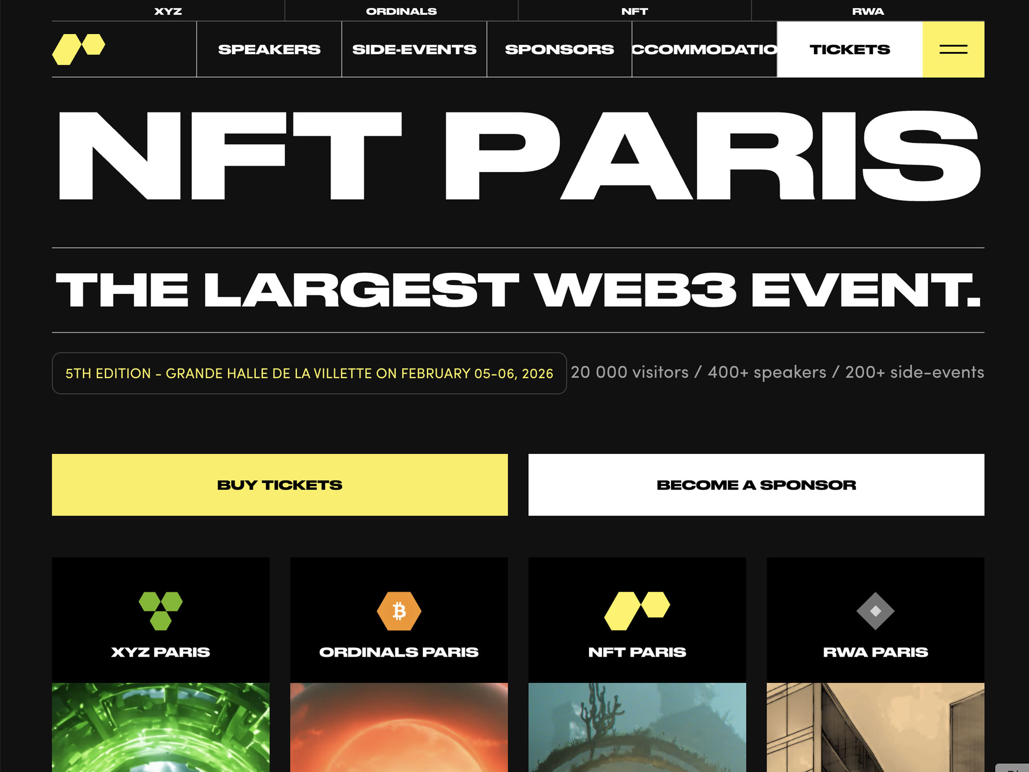 NFT Paris website