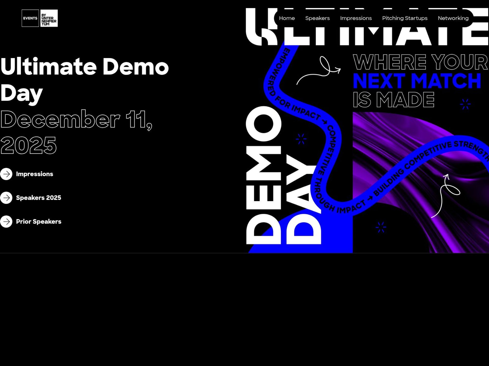 Ultimate Demo Day 2026 website