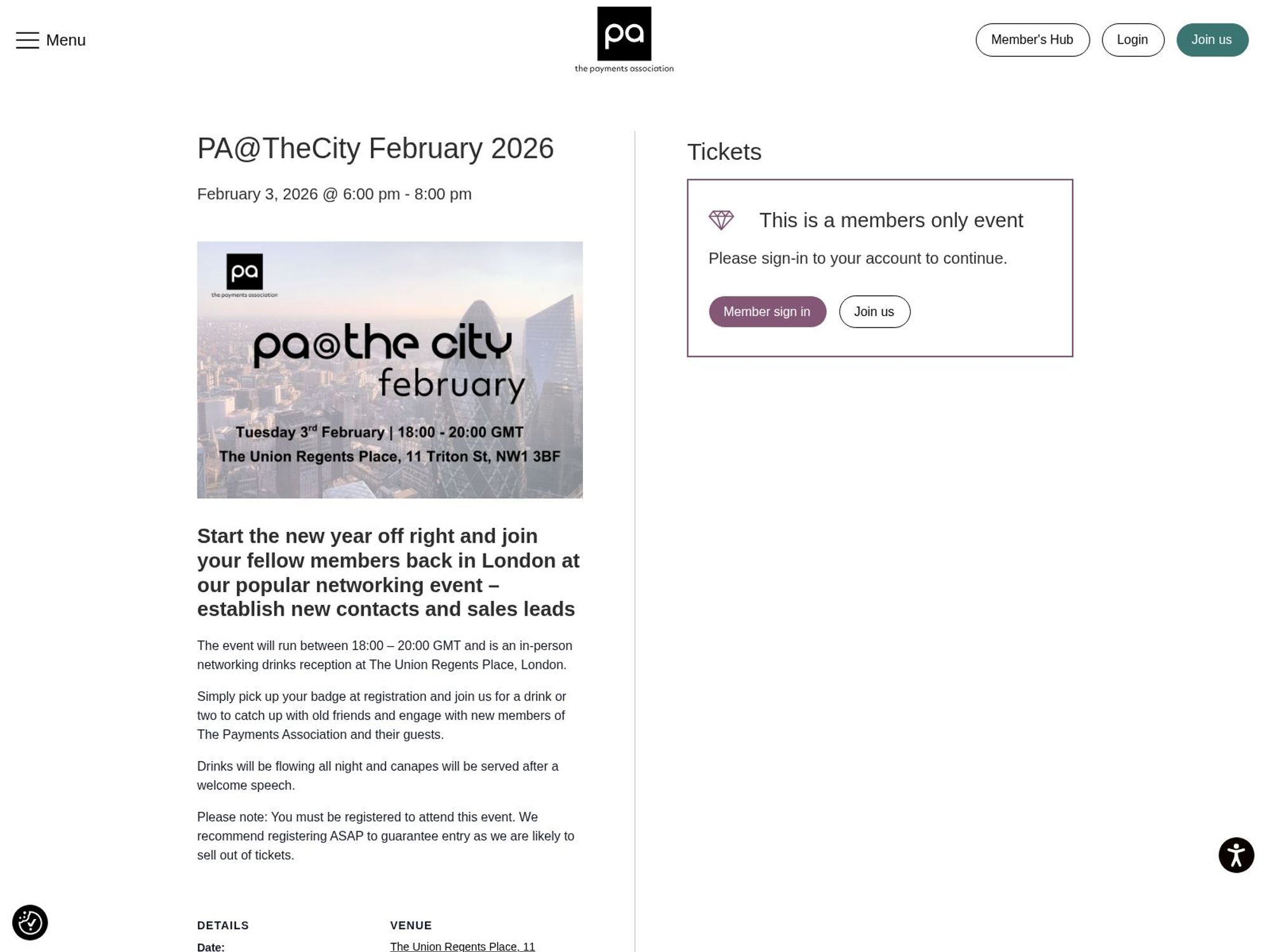 PA@TheCity February 2026 website