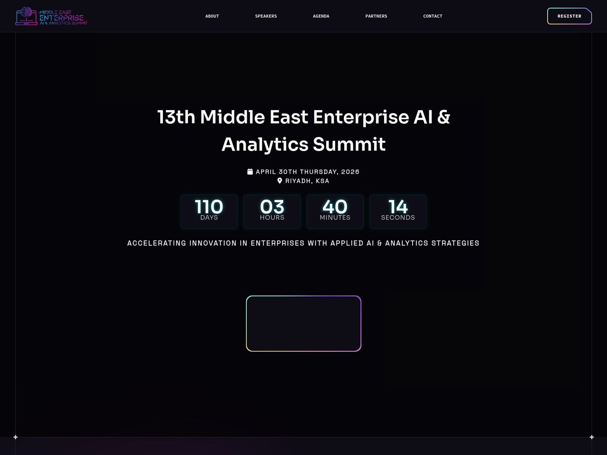 Middle East Enterprise AI & Analytics Summit 2026 website