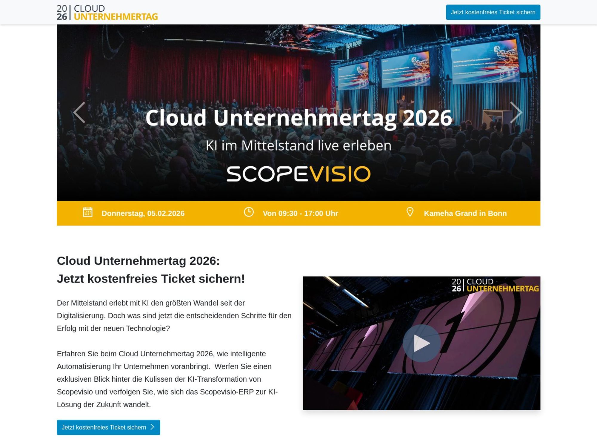 Cloud Unternehmertag 2026 screenshot
