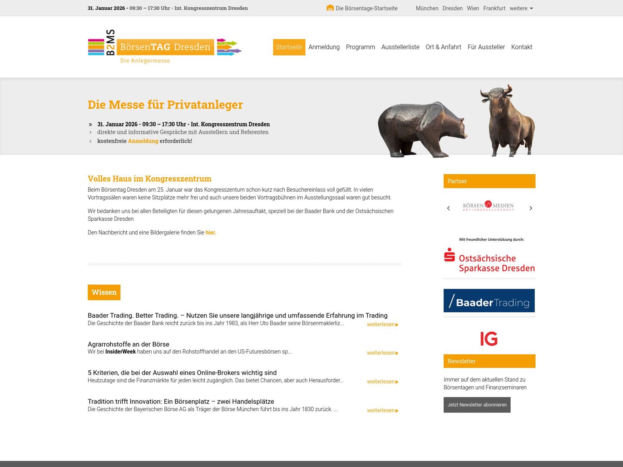 Börsentag Dresden 2026 website