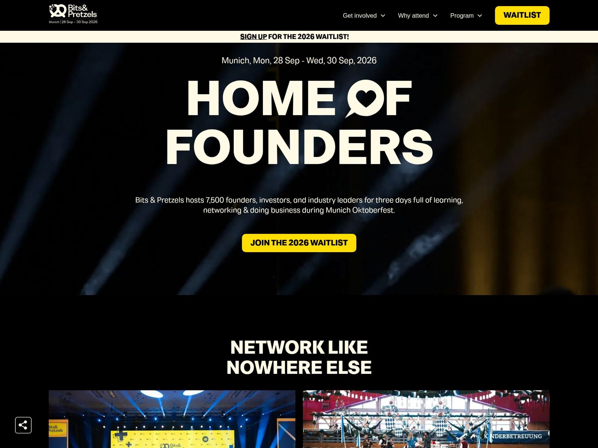 Bits & Pretzels 2026 website