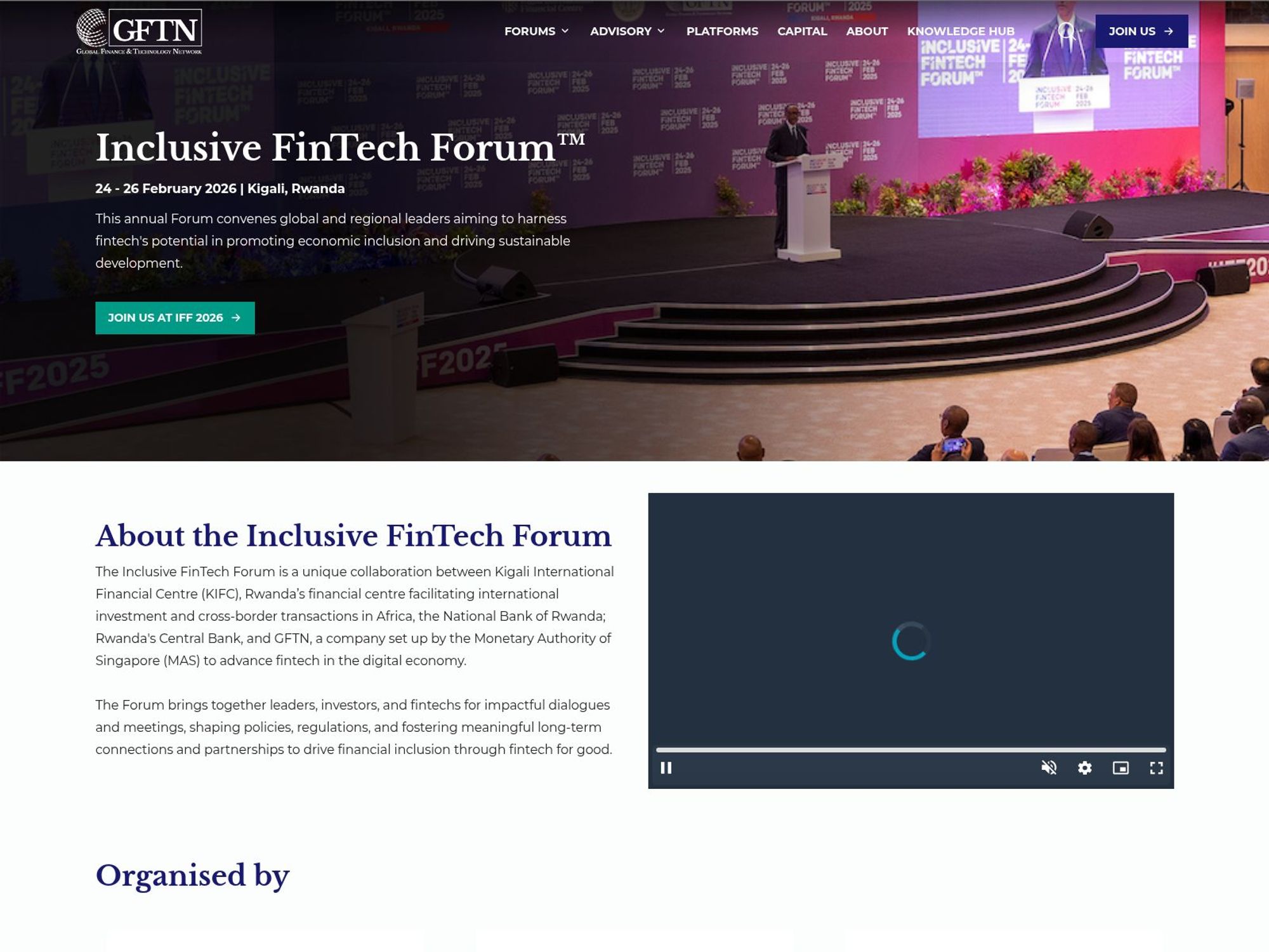 Inclusive FinTech Forum 2026 website