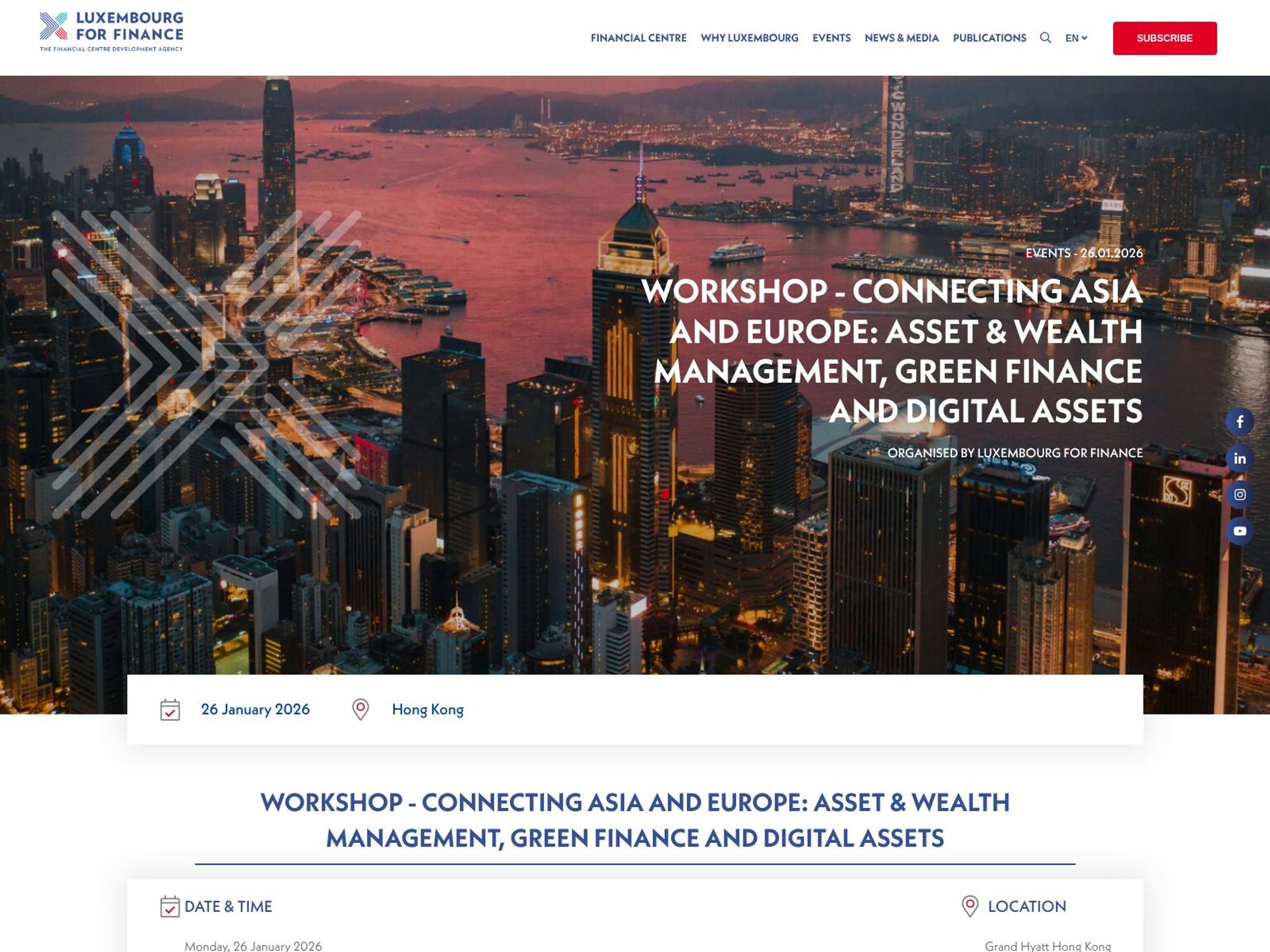 Connecting Asia and Europe: Asset & Wealth Management, Green Finance and Digital Assets website