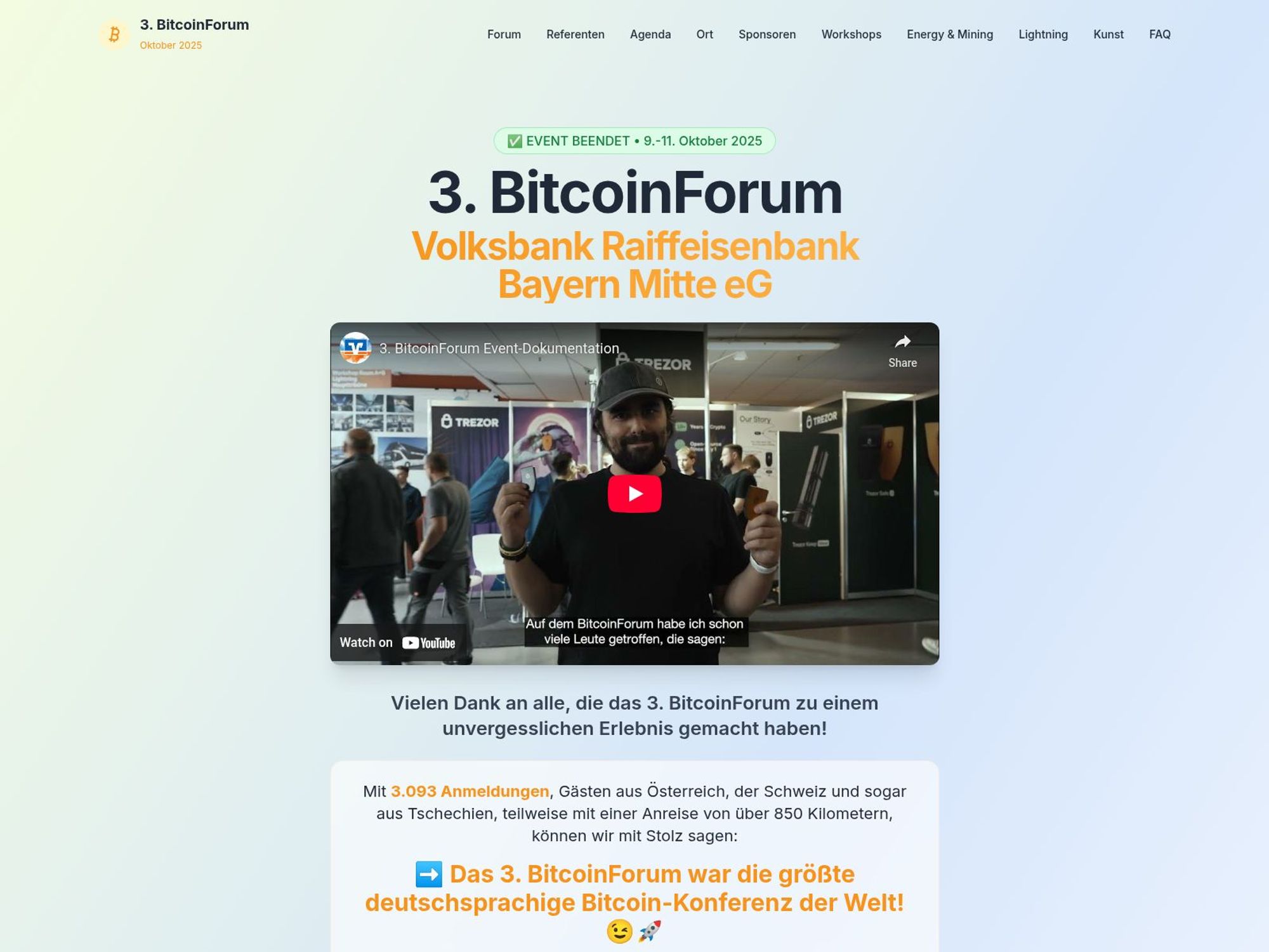 BitcoinForum 2026 website