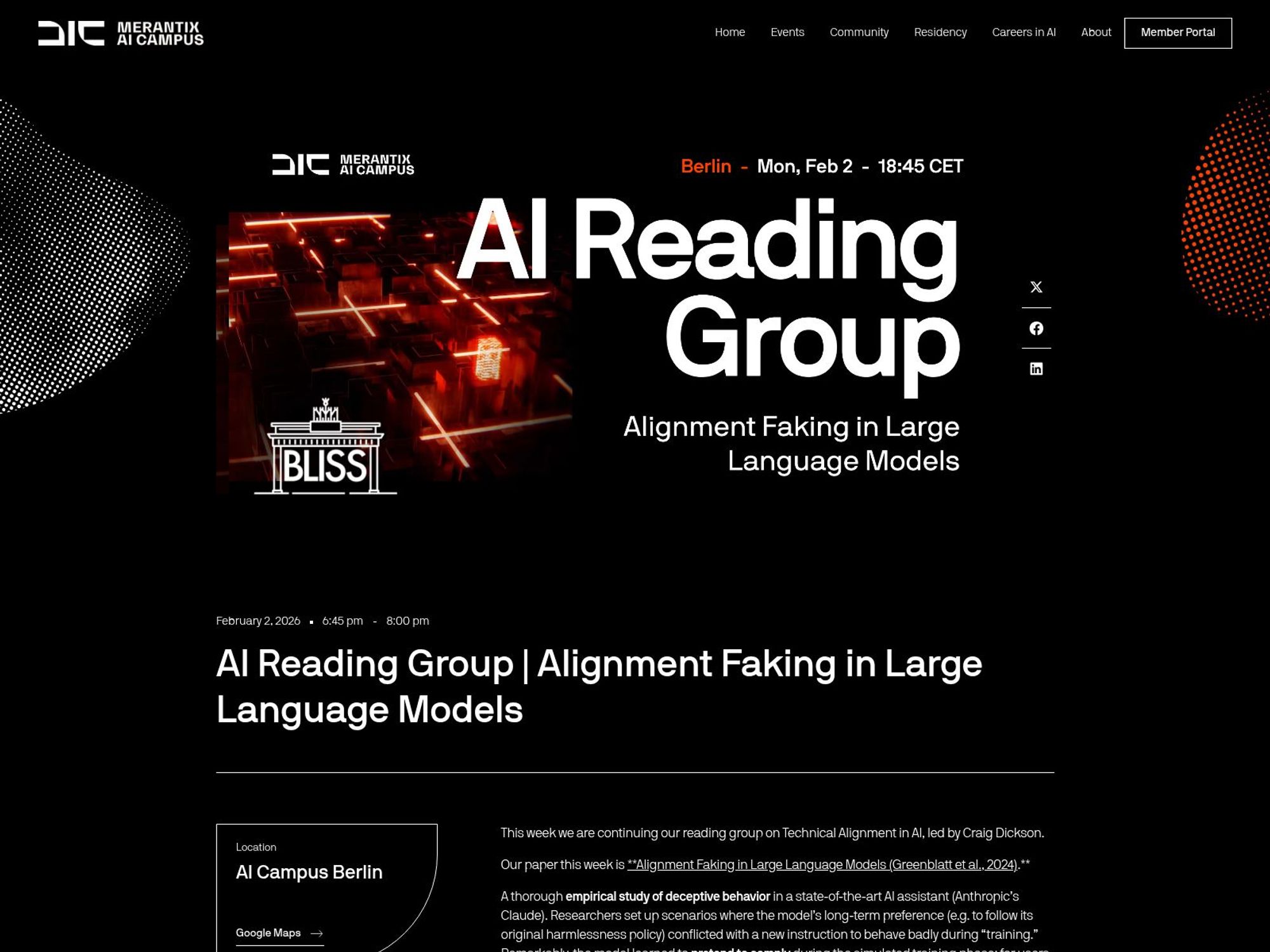 AI Reading Group website