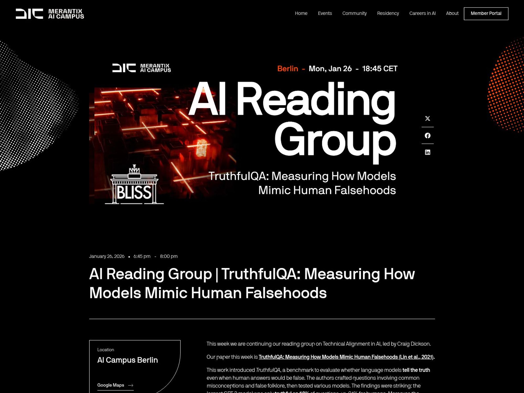 AI Reading Group website