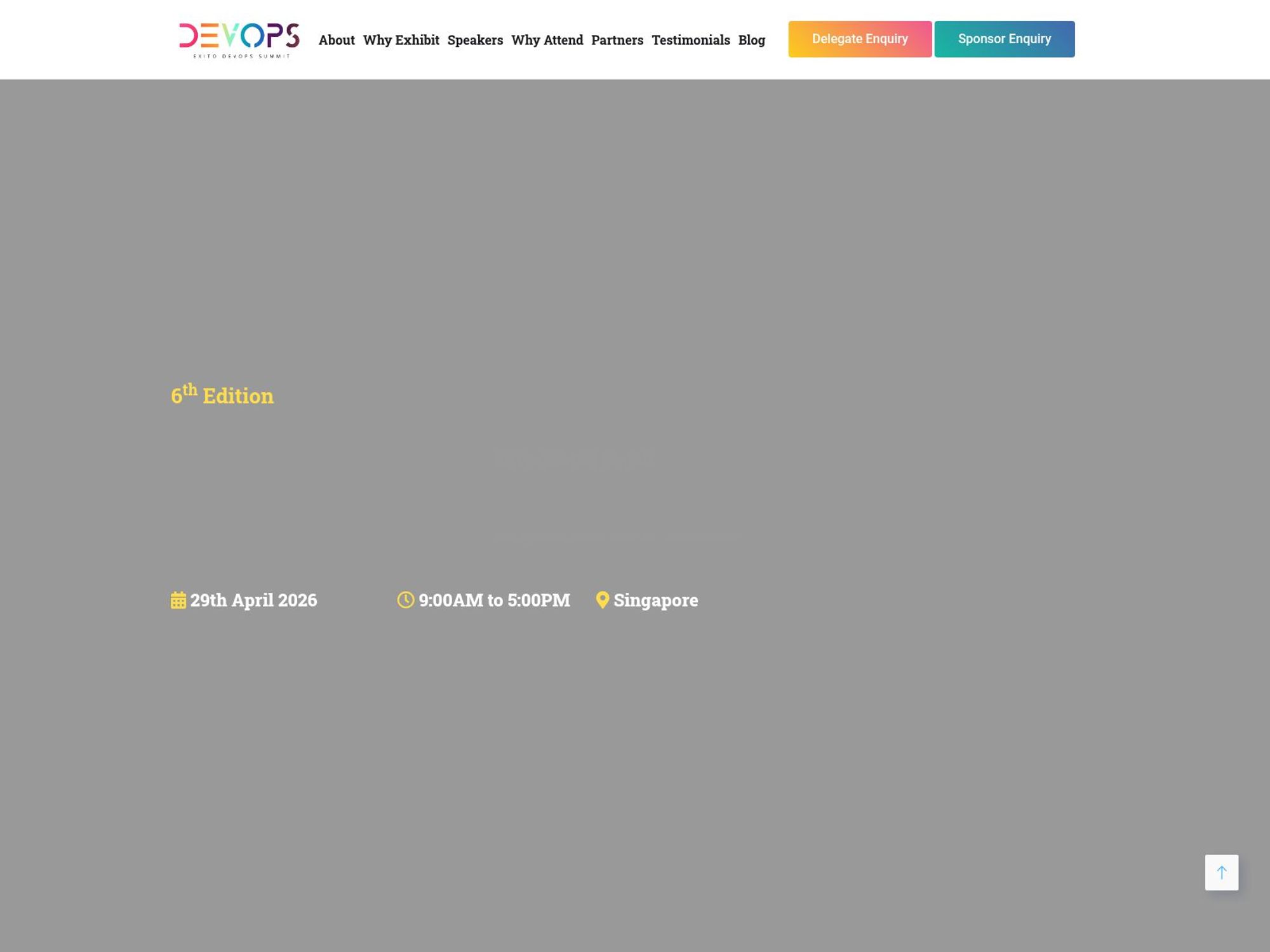 Exito DevOps Summit website
