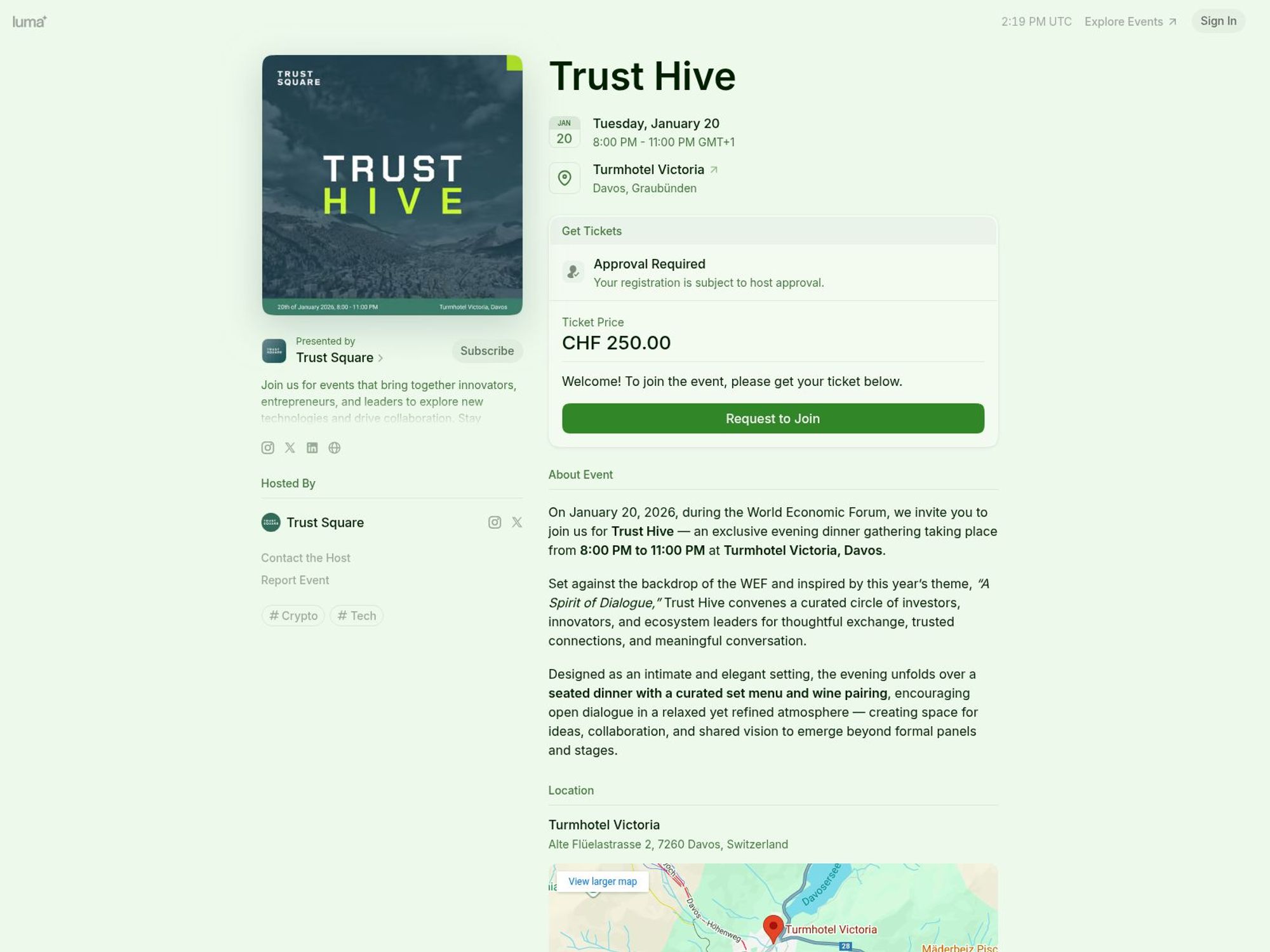 Trust Hive website