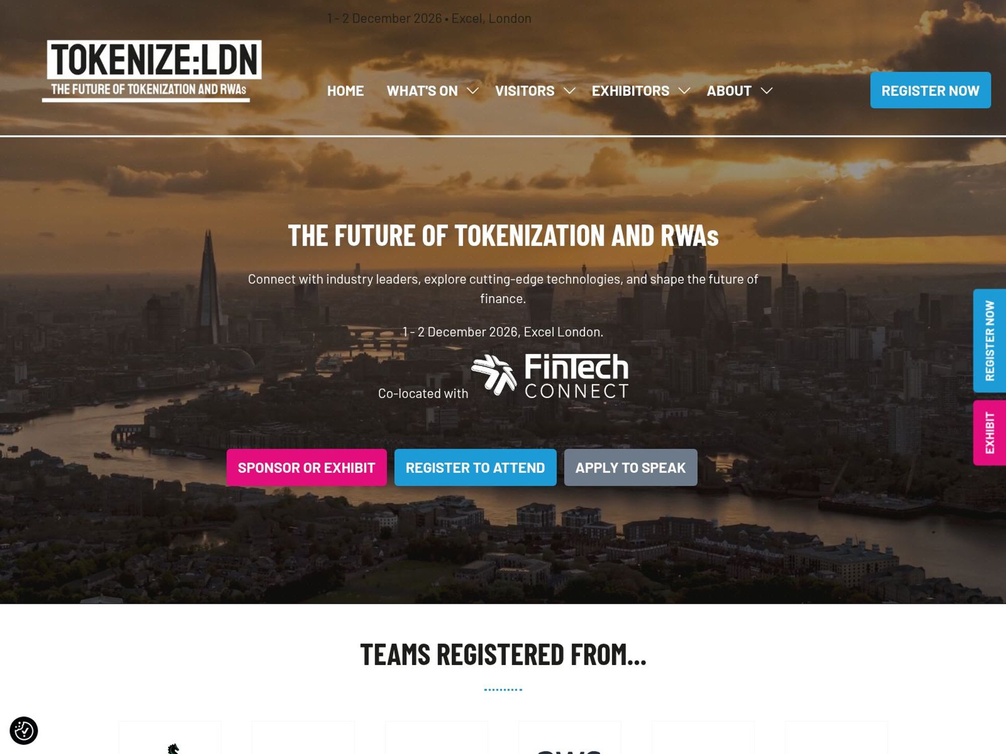 Tokenize: LDN 2026 website