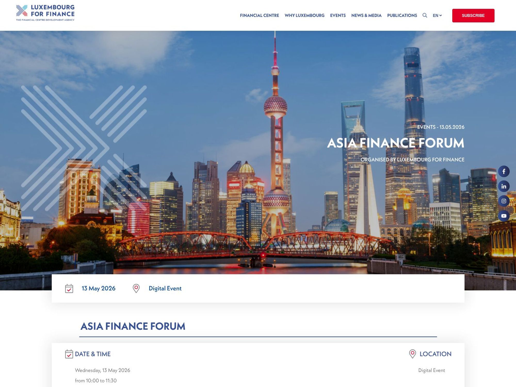 Asia Finance Forum website