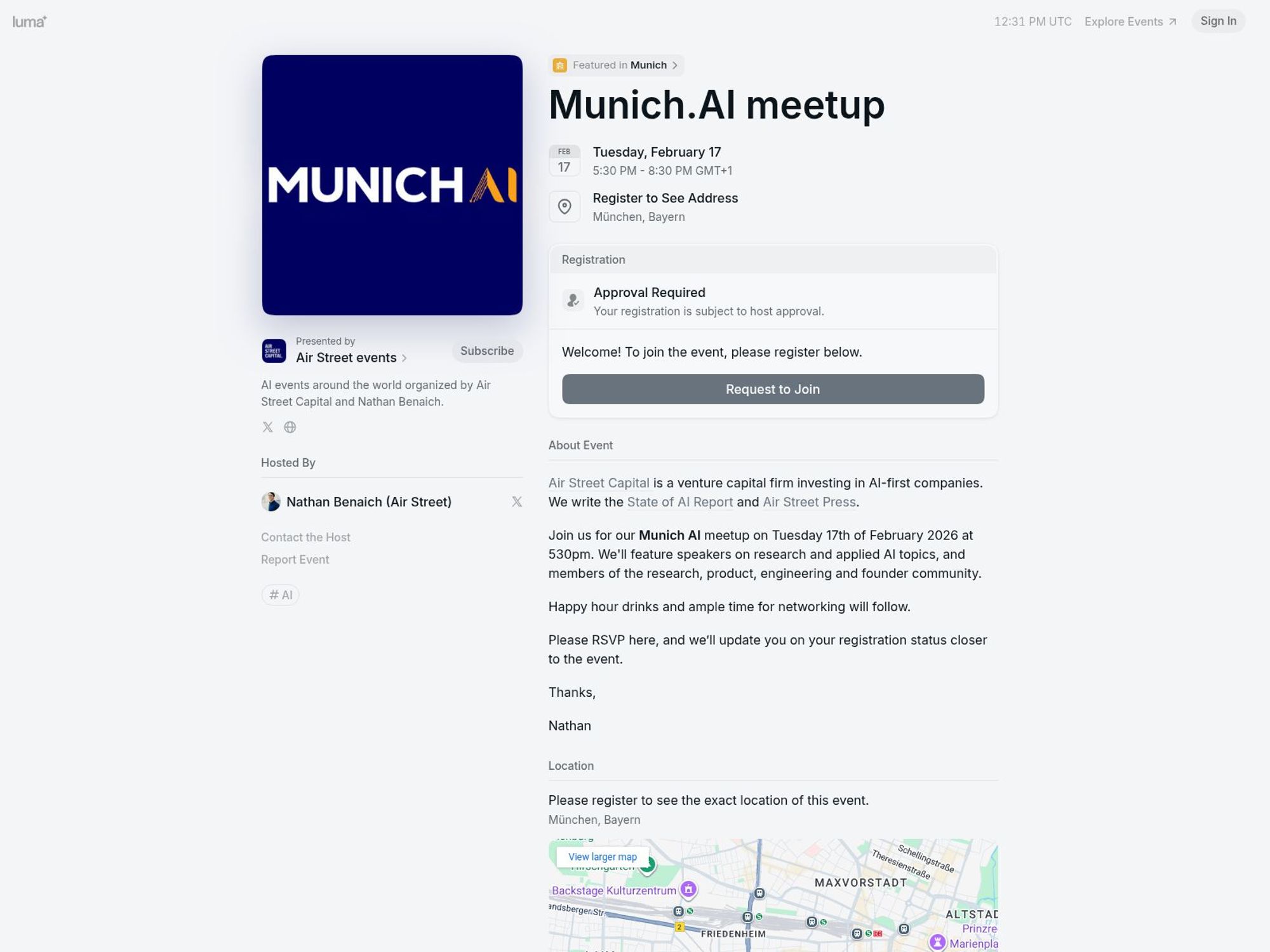 Munich.AI meetup website