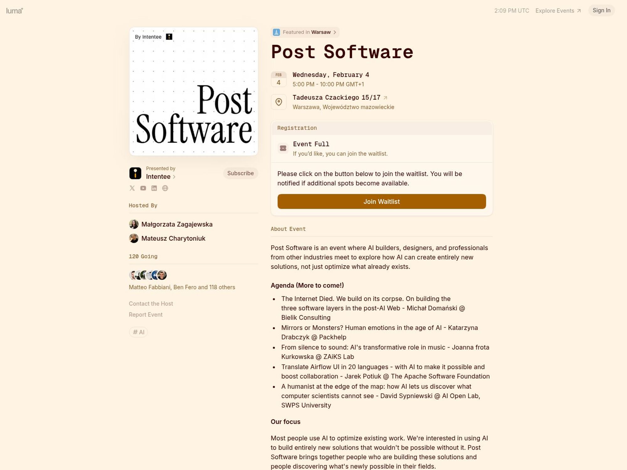 Post Software website