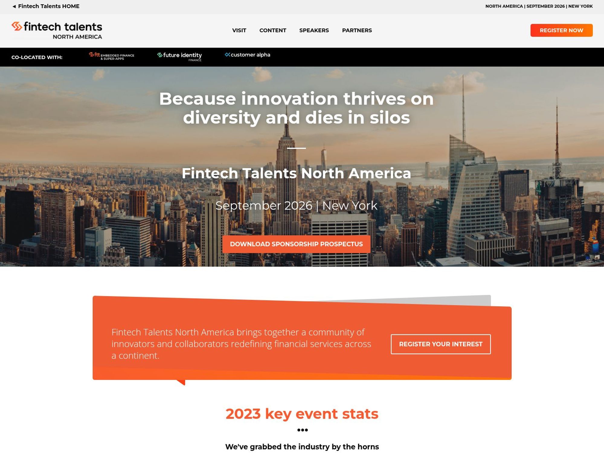 Fintech Talents North America website