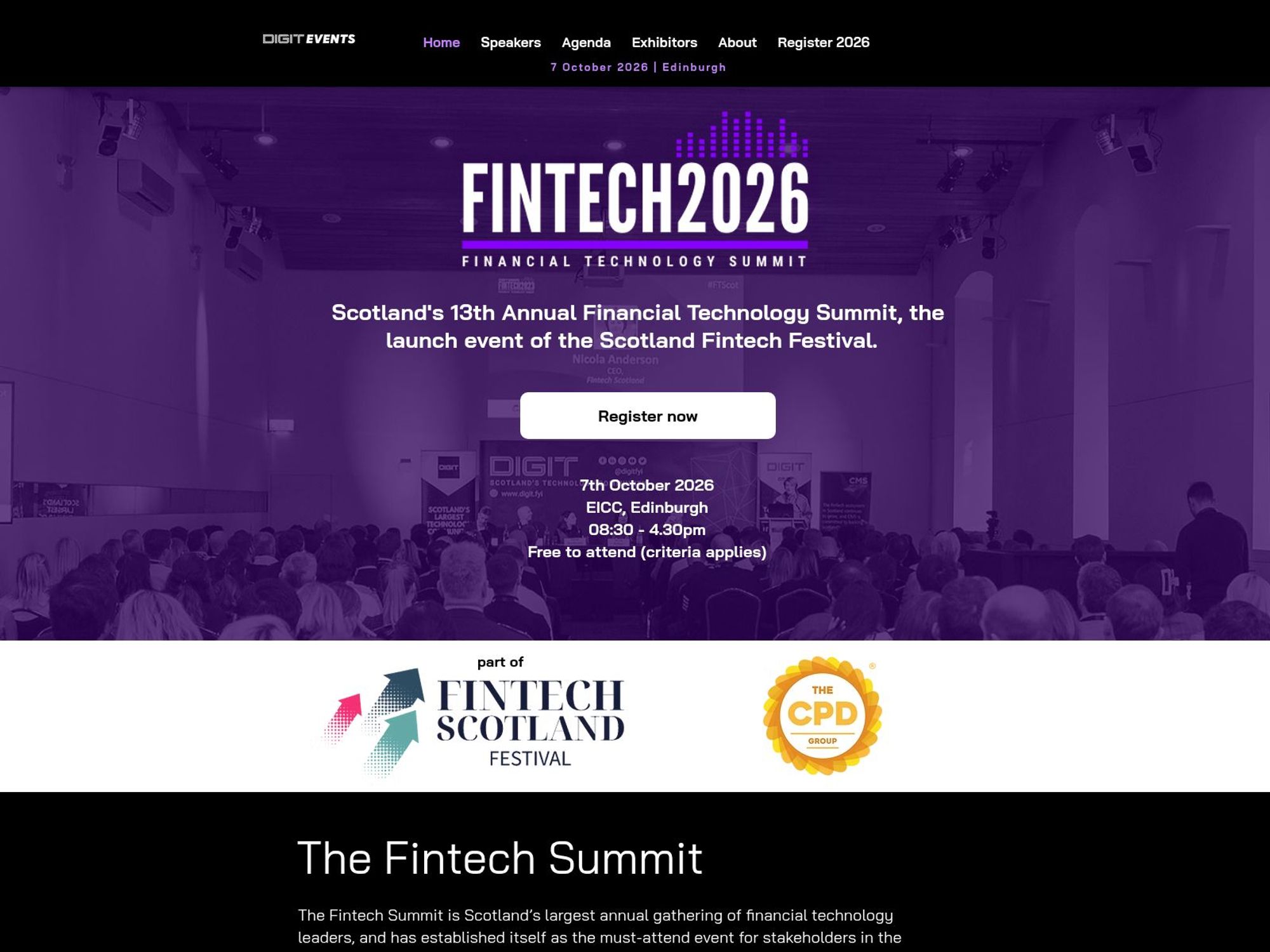 Financial Technology Summit website