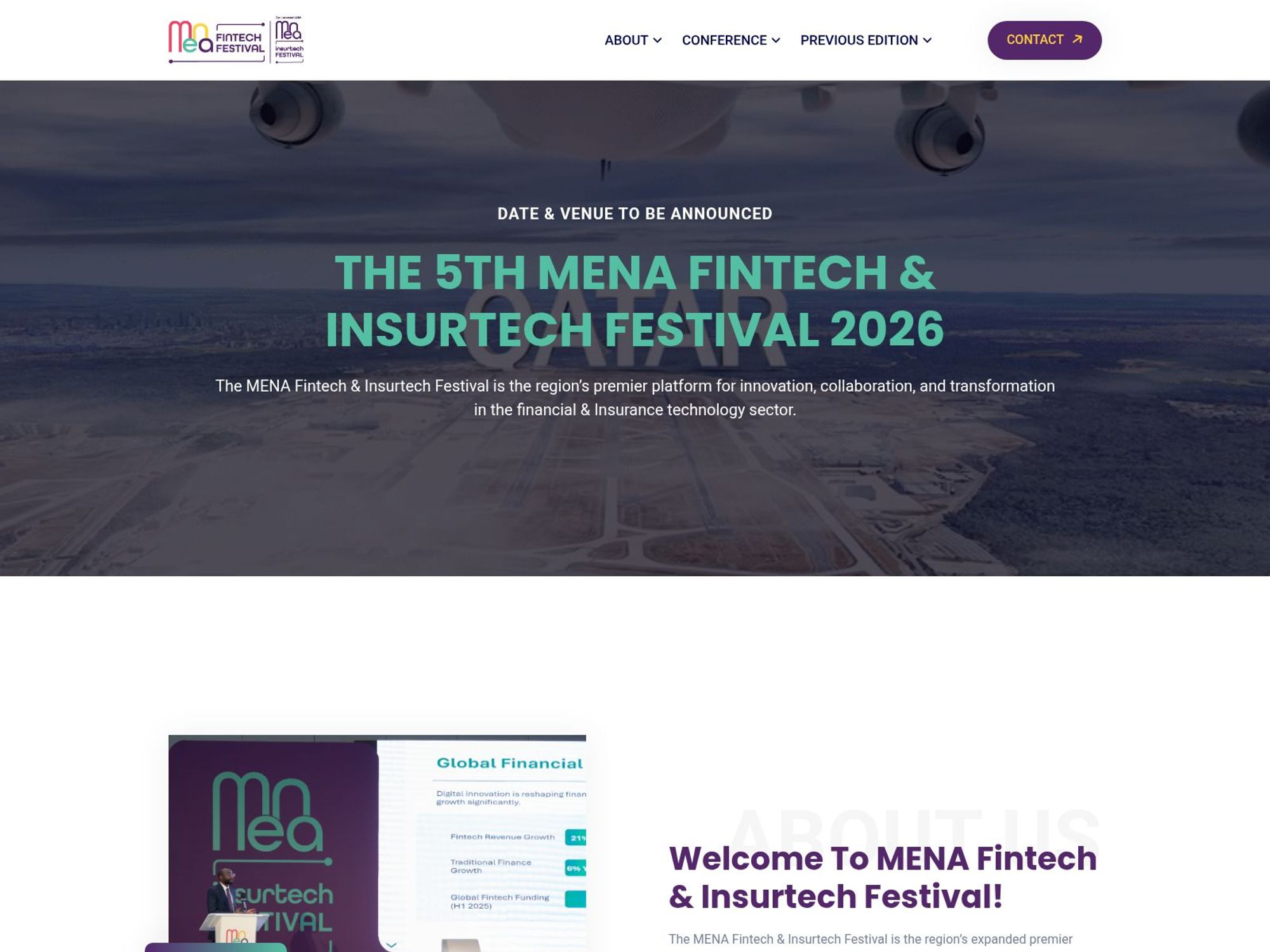 MENA FinTech Festival website