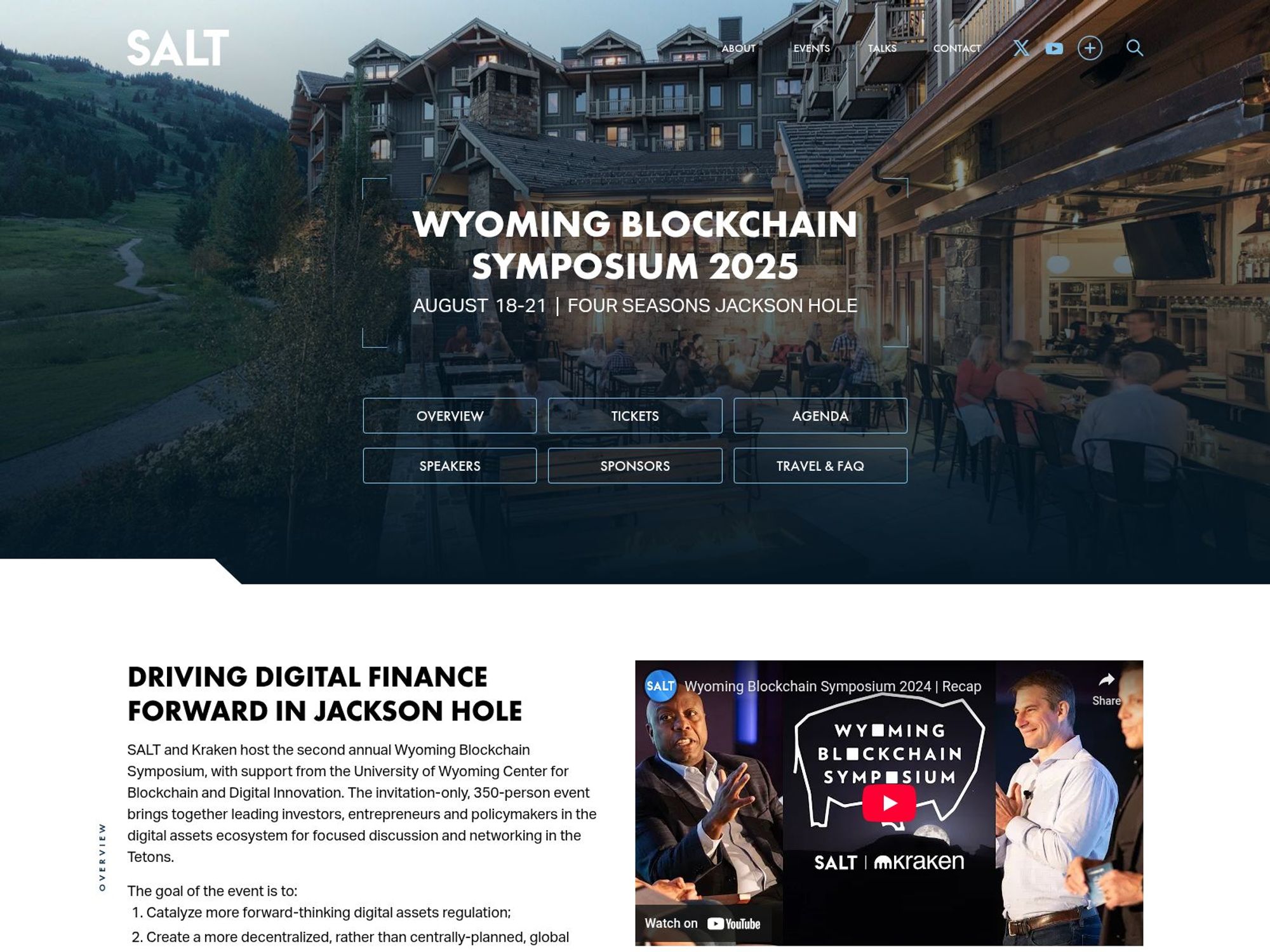 Wyoming Blockchain Symposium 2026 website