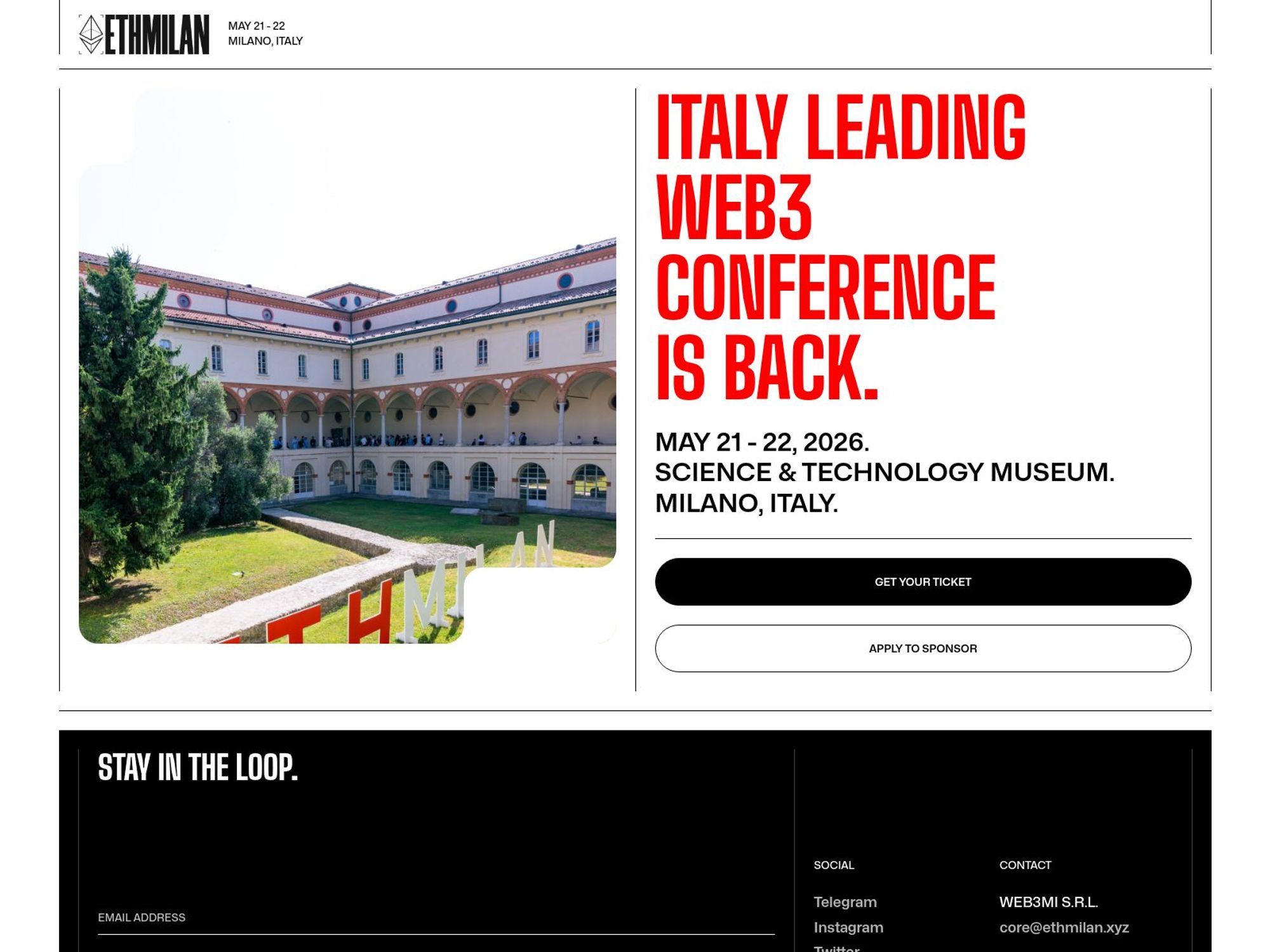 ETHMilan 2026 website