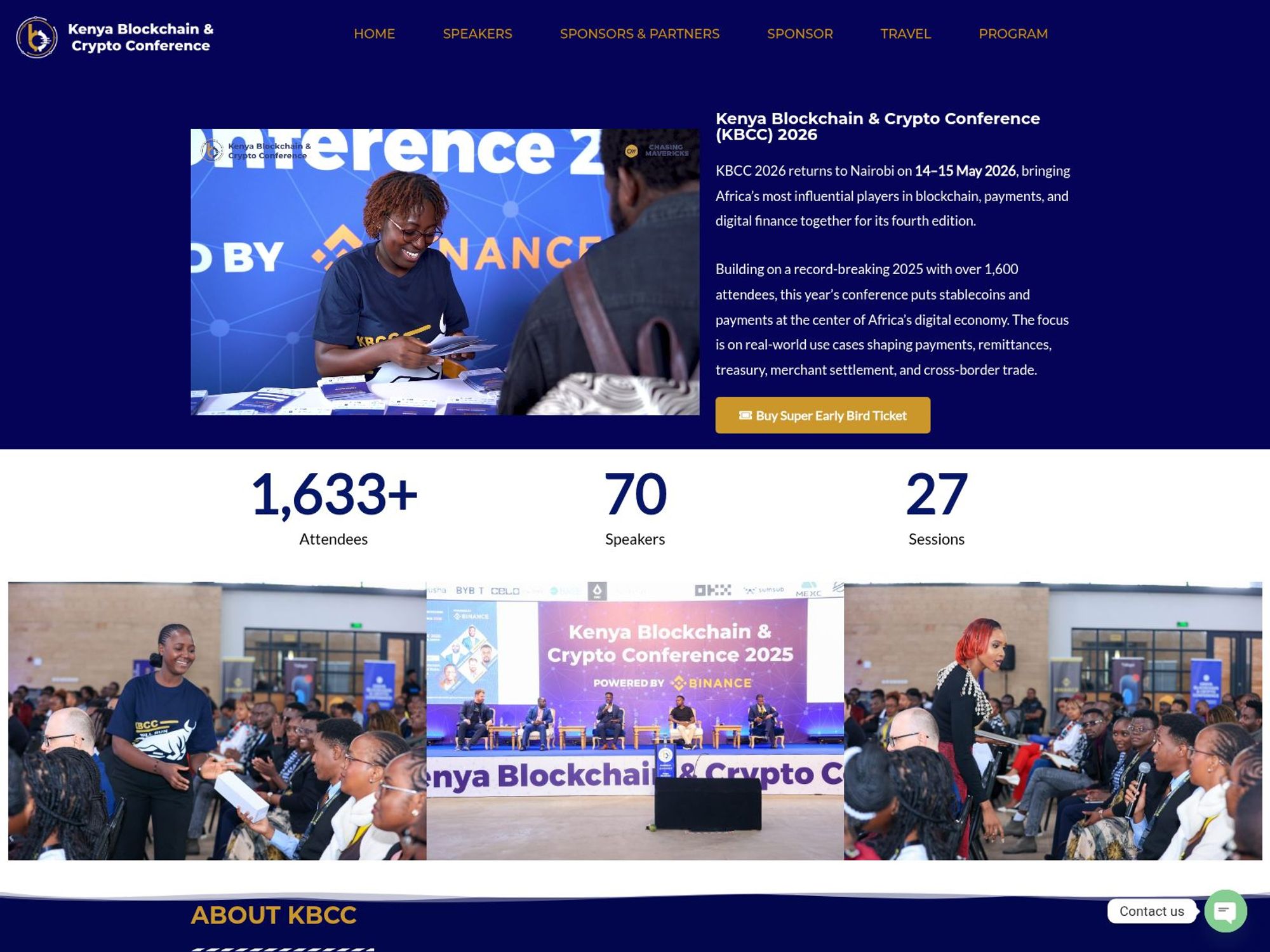 Kenya Blockchain & Crypto Conference 2026 website