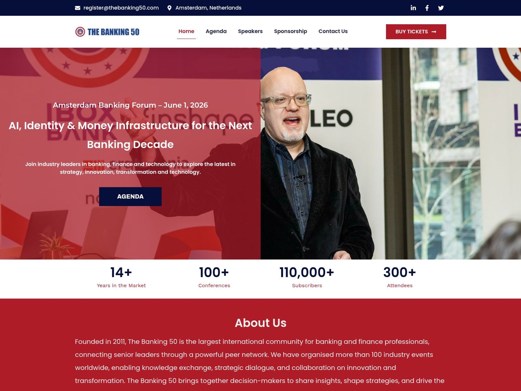 Amsterdam Banking Forum website