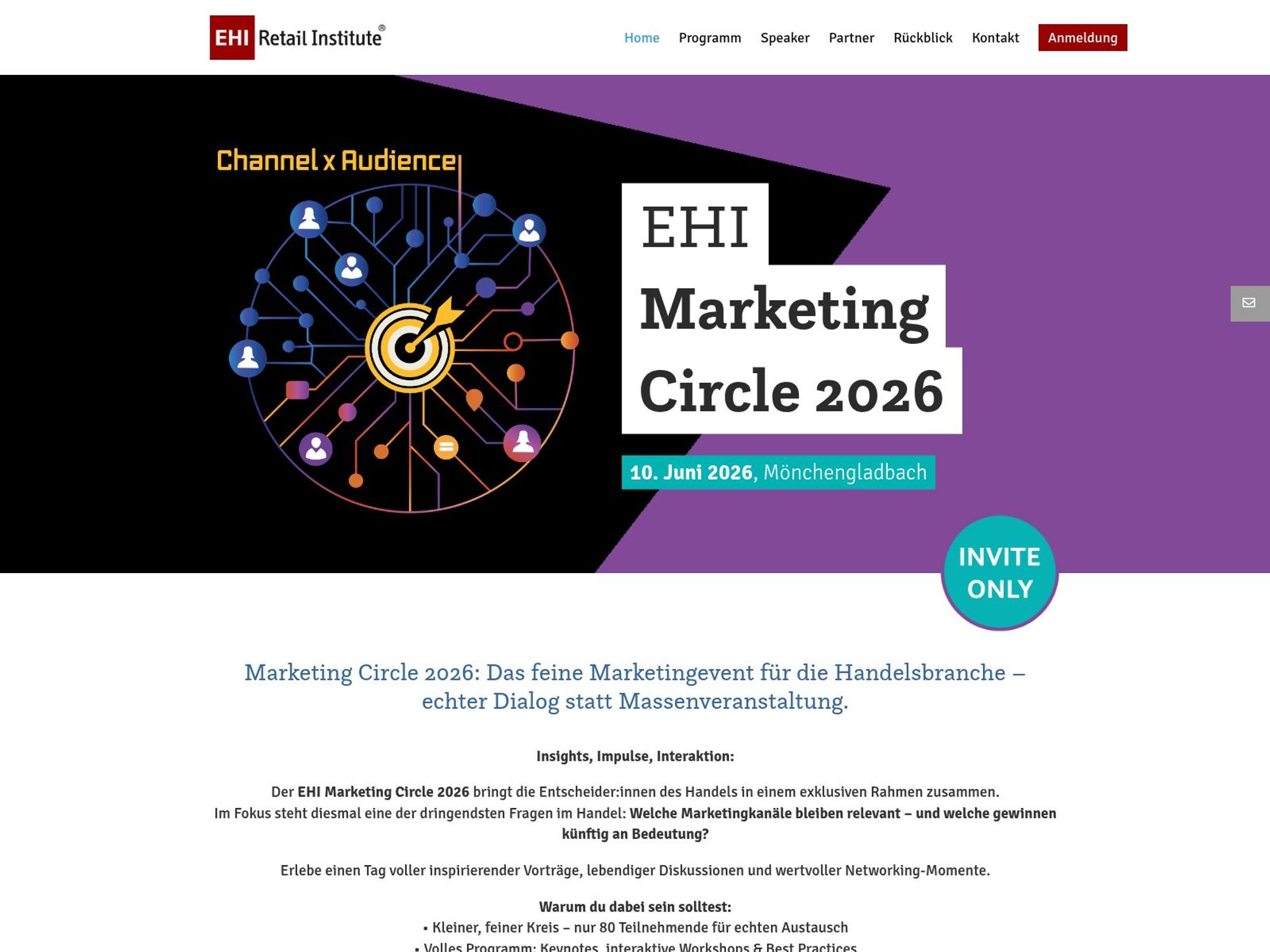 EHI Marketing Circle 2026 website