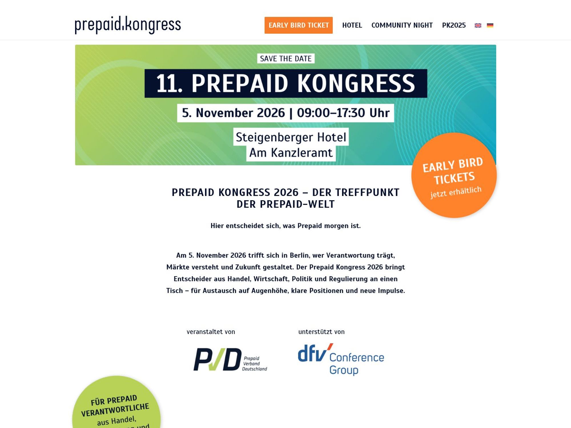Prepaid Kongress 2026 website