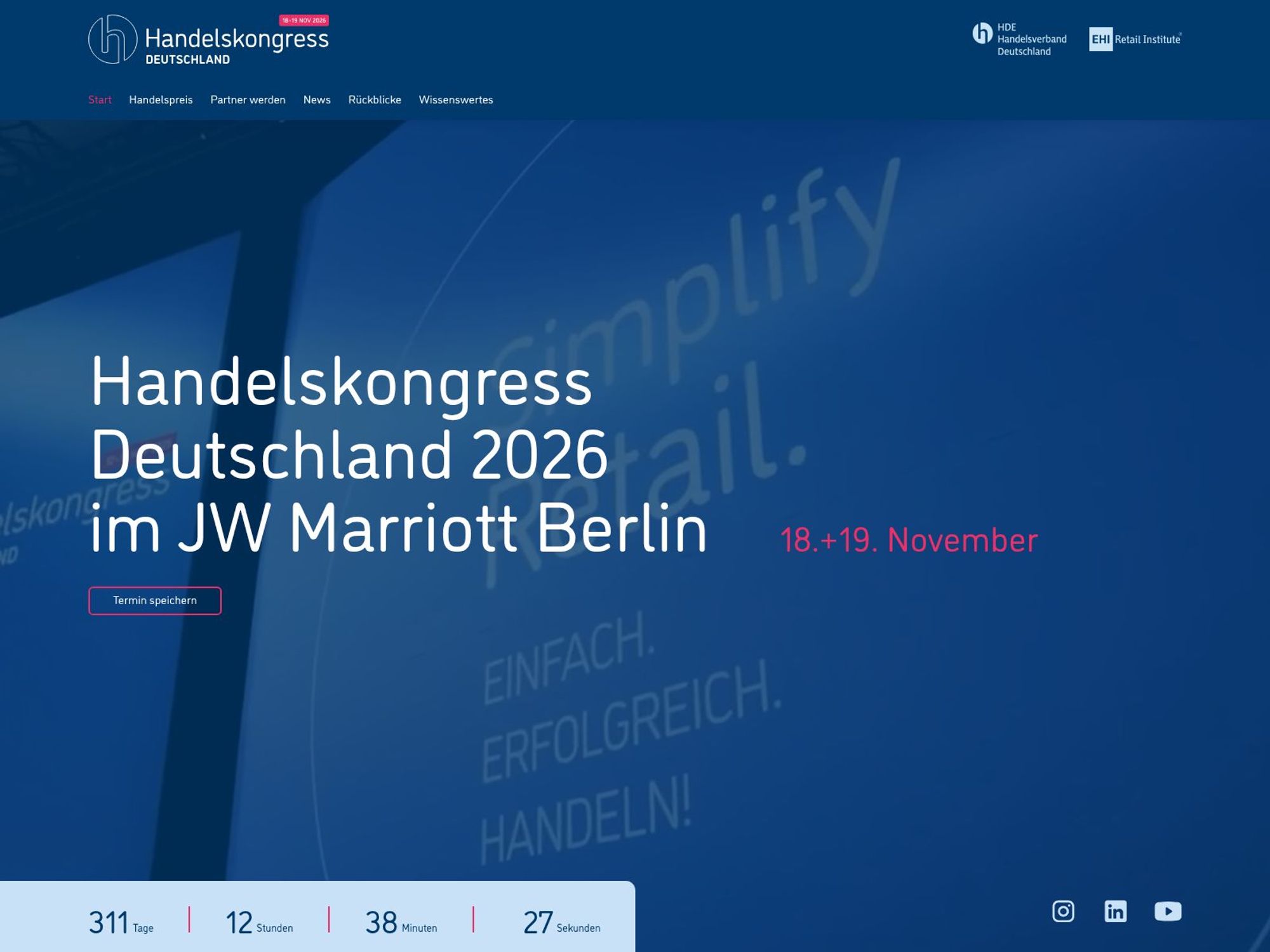 Handelskongress Deutschland 2026 website