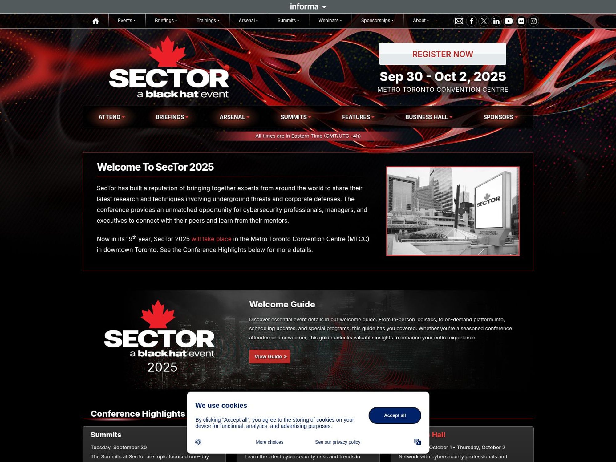 SecTor 2026 website
