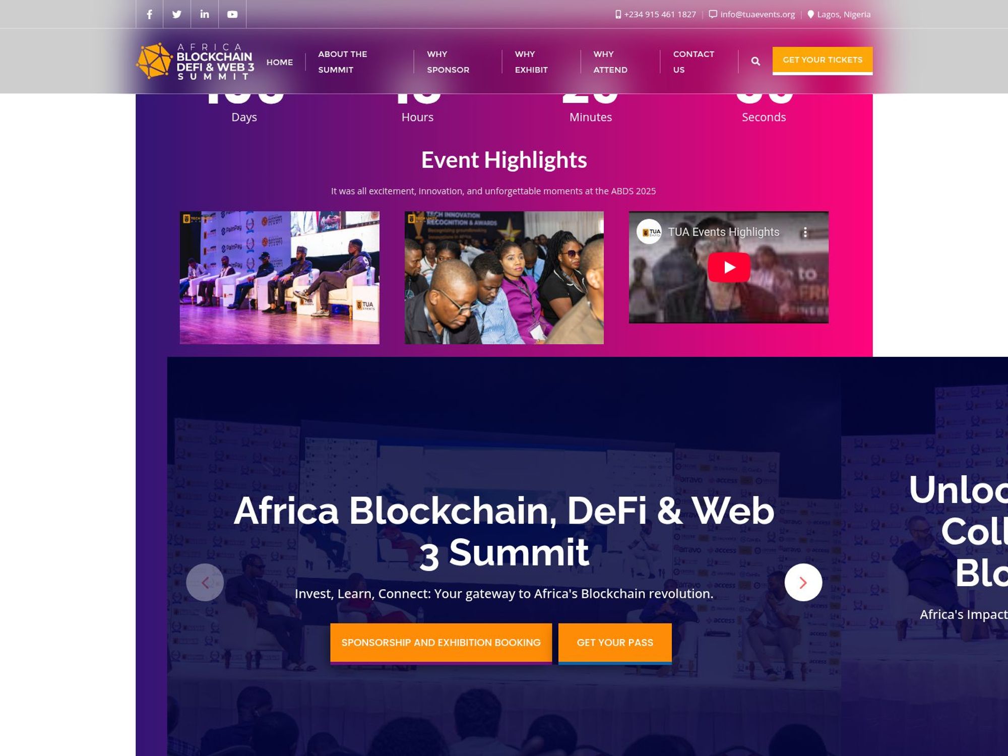 Africa Blockchain, DeFi & Web3 Summit website