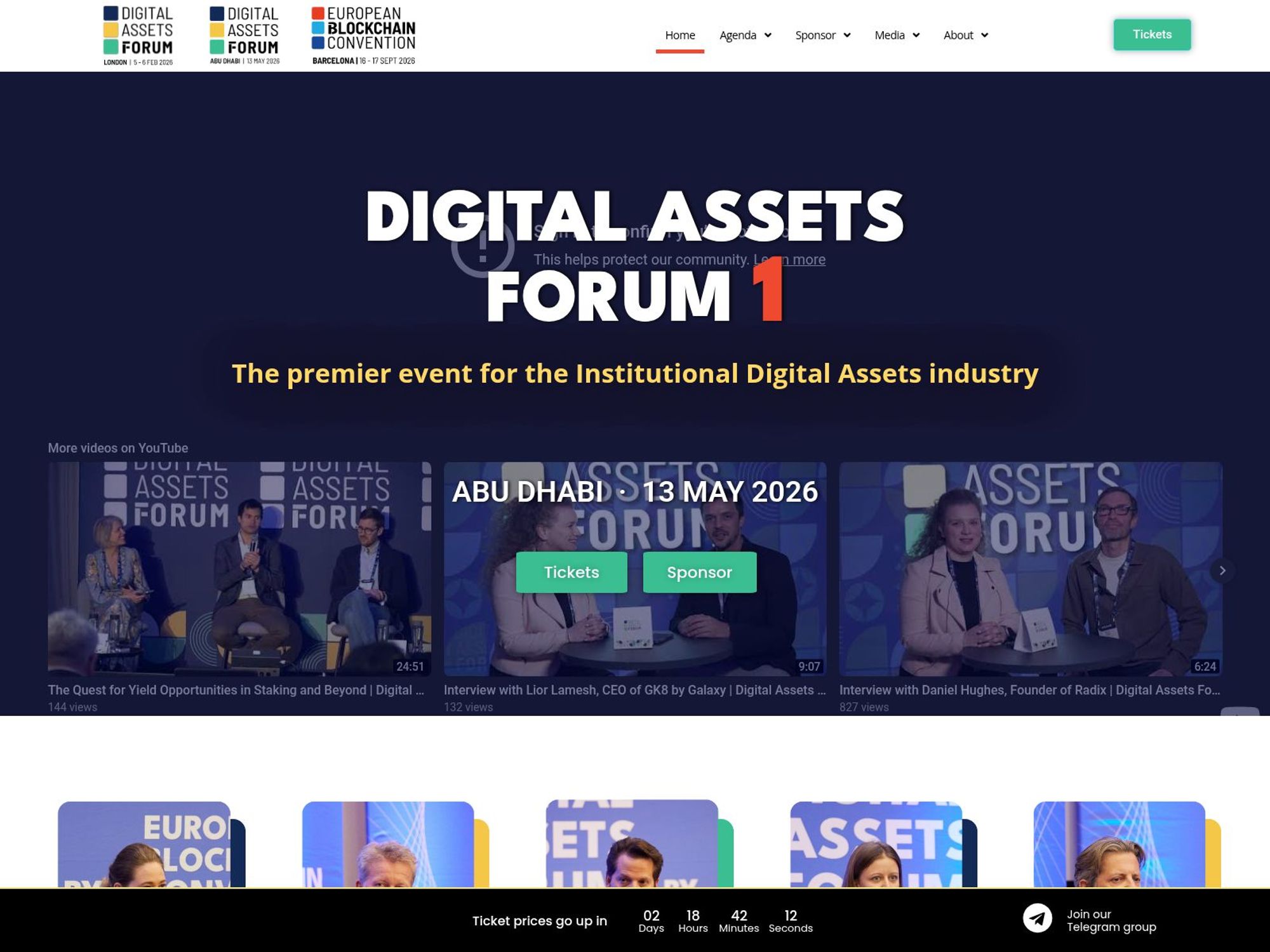 Digital Assets Forum Abu Dhabi 2026 website
